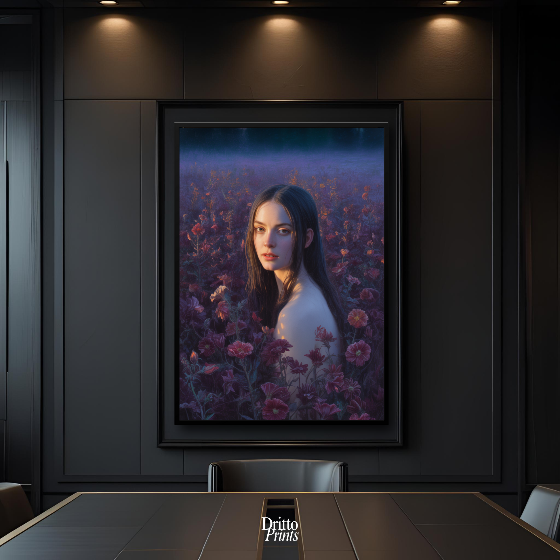 (FD21) Eclipsed in Bloom - Framed matte paper poster