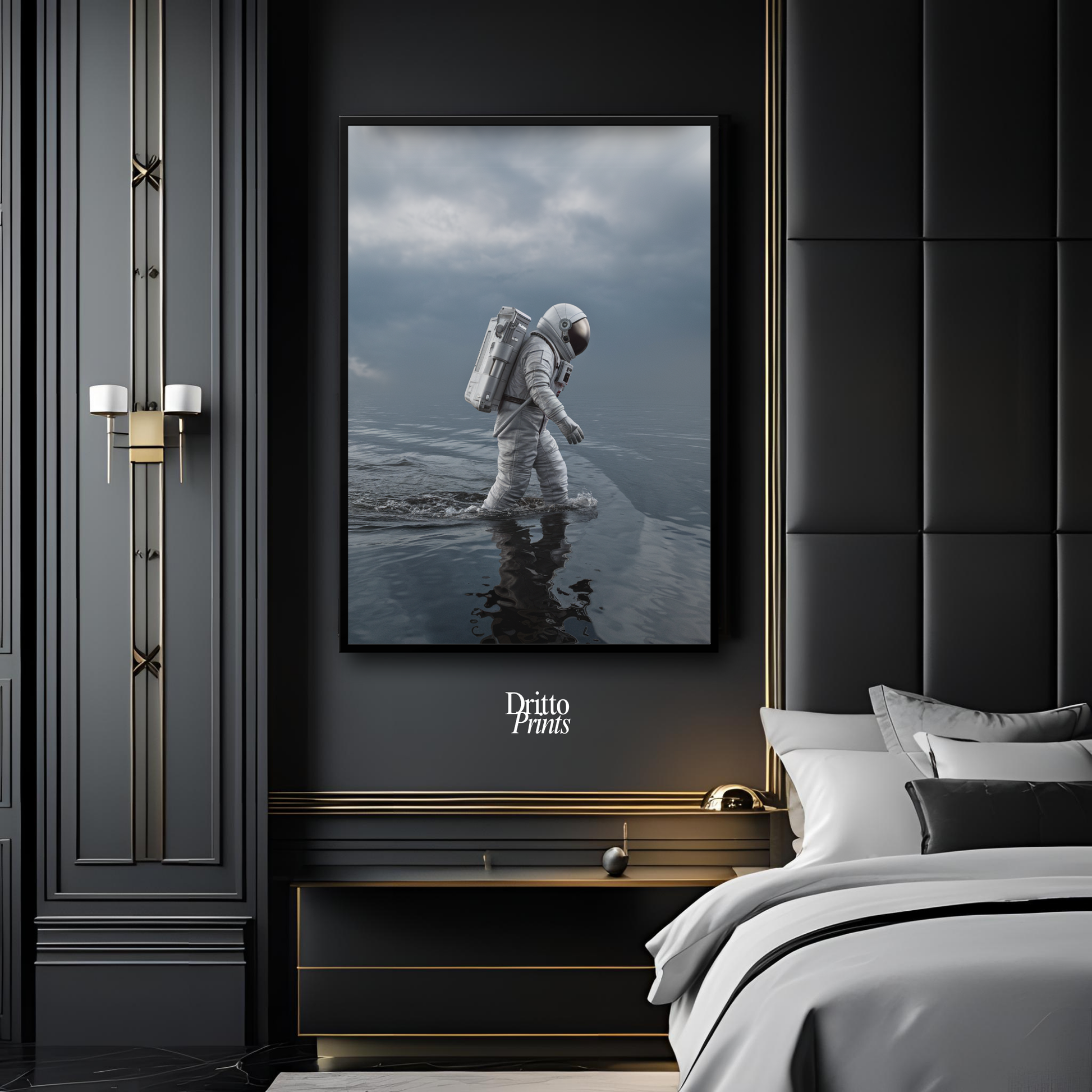 (FD25) Astronaut in Echo - Framed matte paper poster