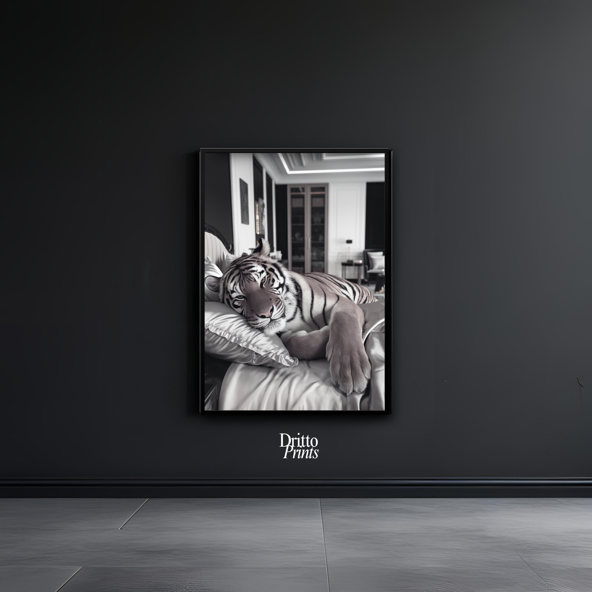 (FD4) The Resting King - Framed matte paper poster