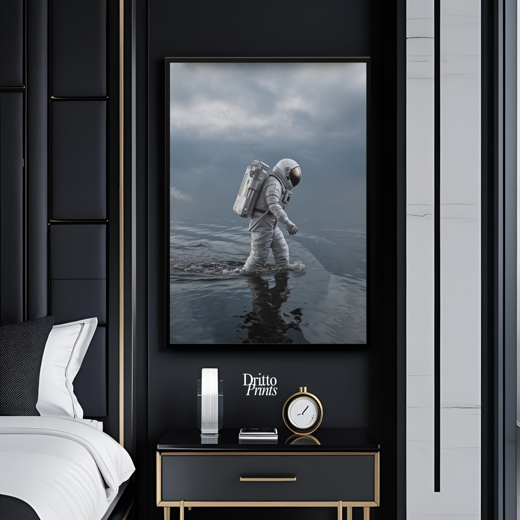 (FD25) Astronaut in Echo - Framed matte paper poster