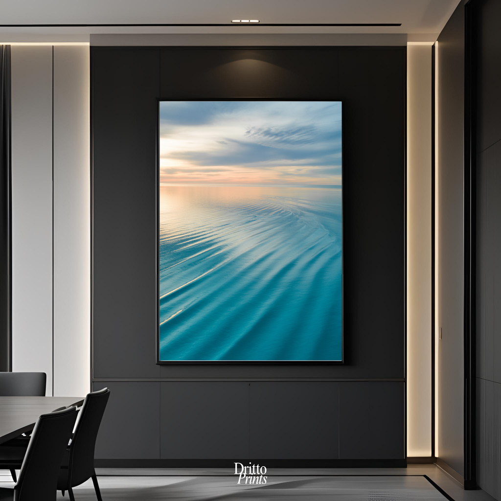 (FD16) Ocean in Pastel - Framed matte paper poster