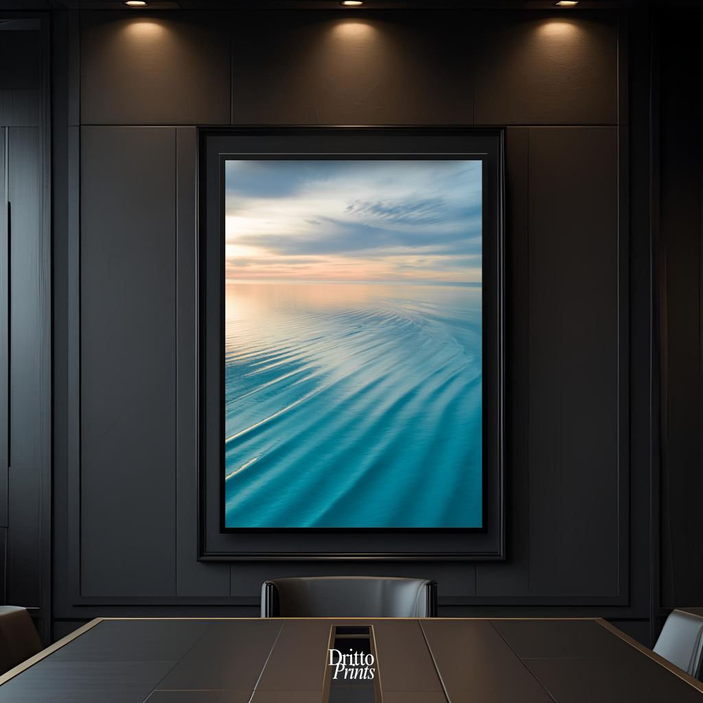 (FD16) Ocean in Pastel - Framed matte paper poster