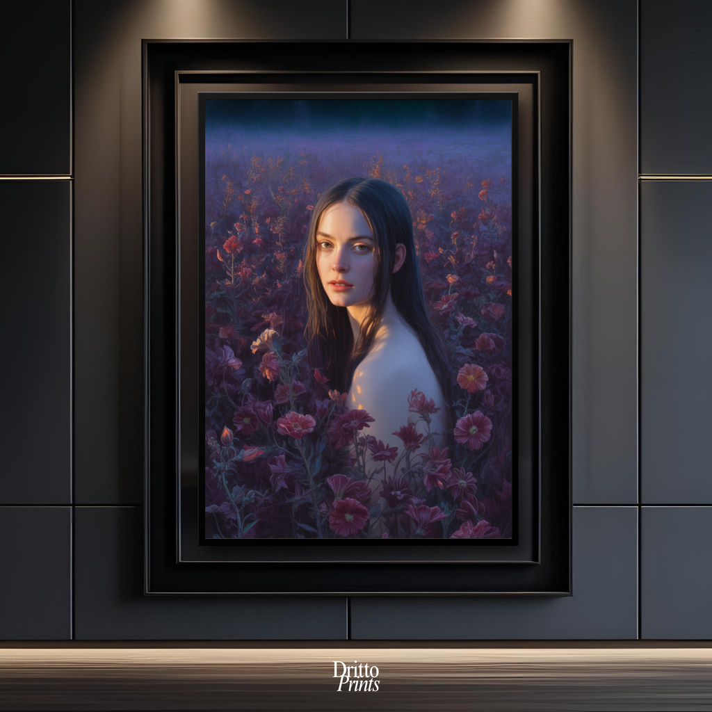 (FD21) Eclipsed in Bloom - Framed matte paper poster