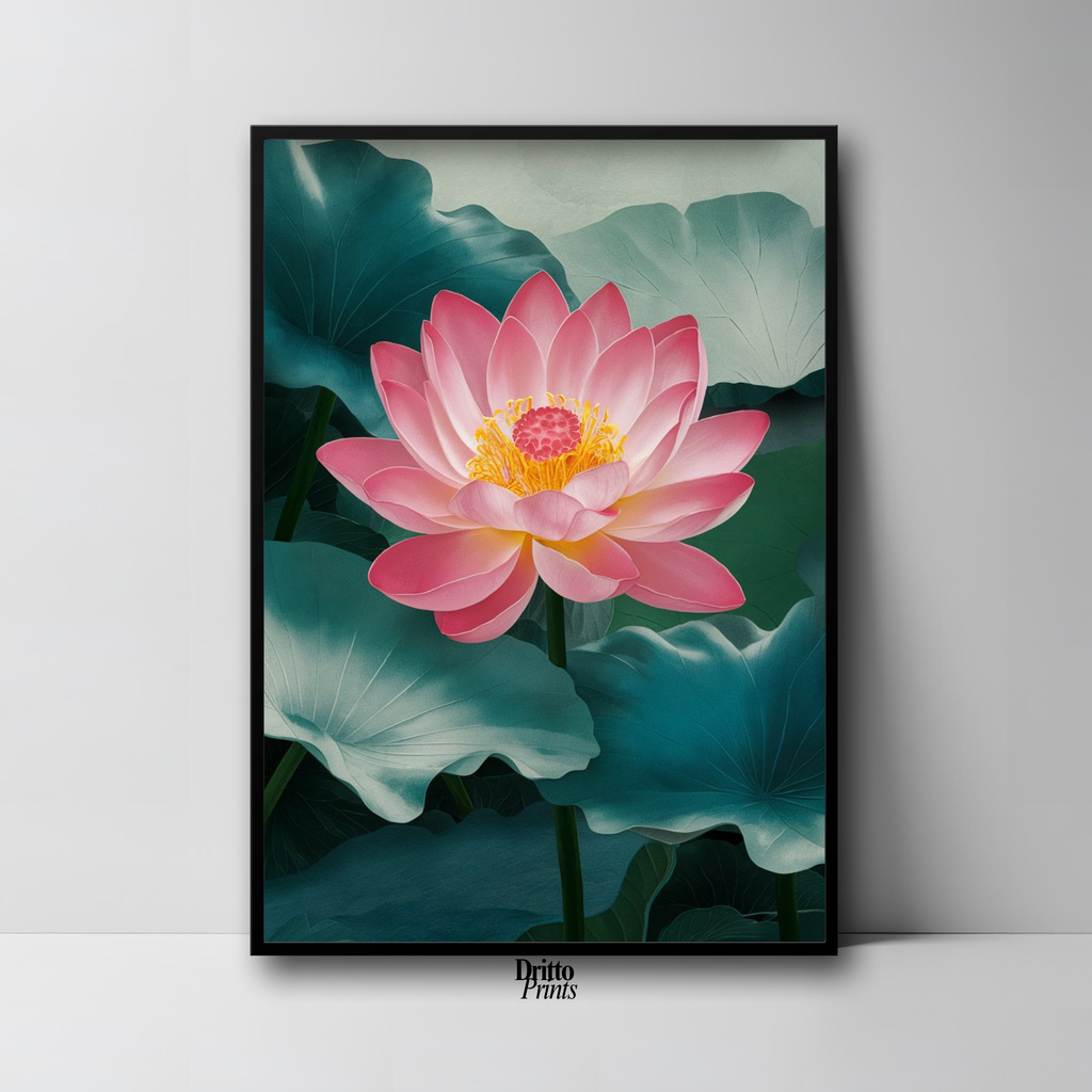 (FD30) Whispers of the Lotus - Framed matte paper poster