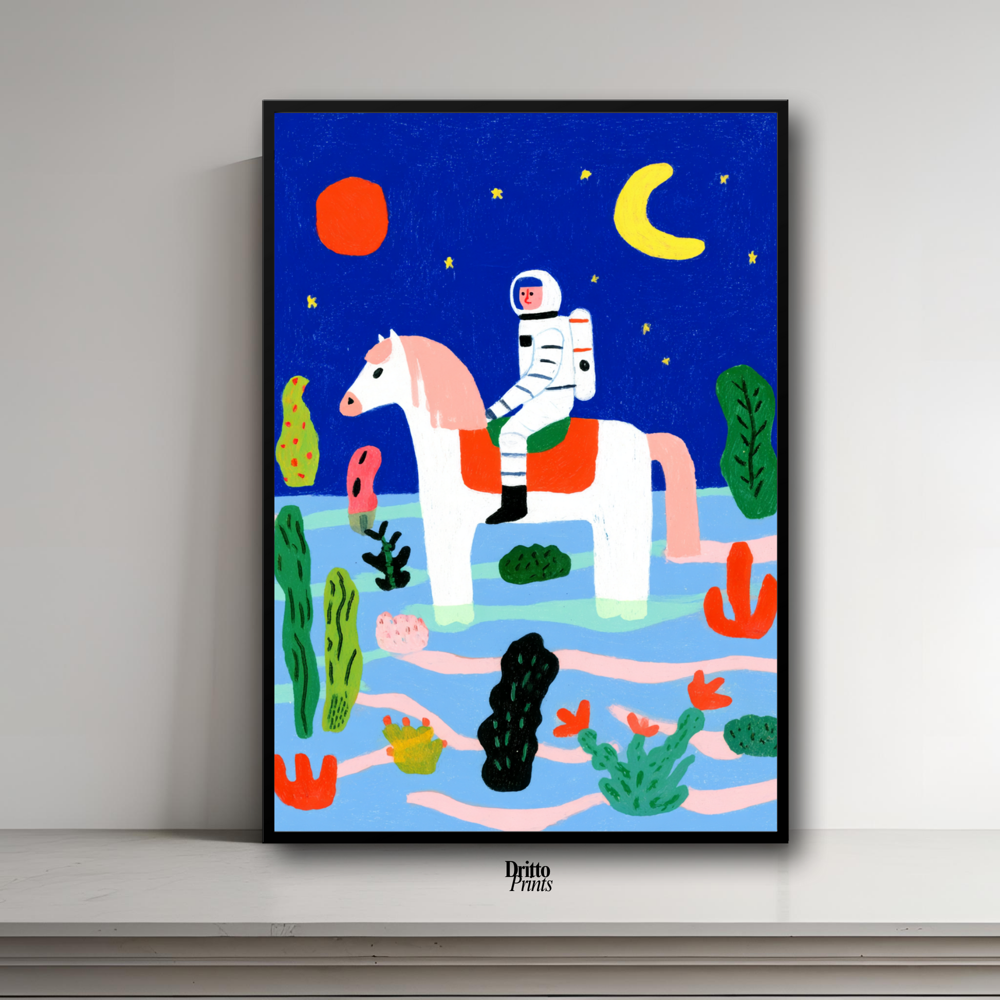 (FD42) Ghost Rider of the Midnight Tides – Framed Matte Paper Poster
