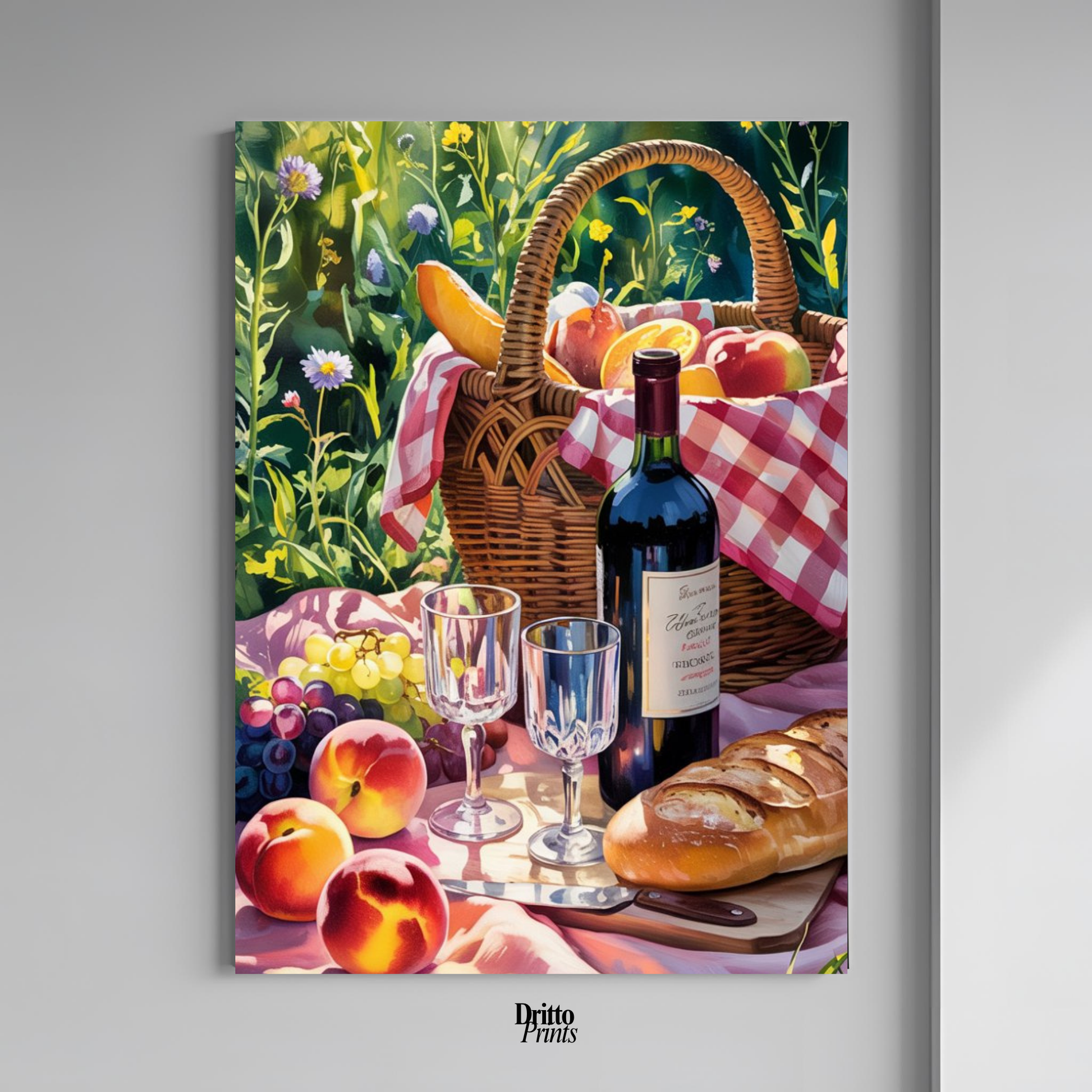 (CD7) Summer Picnic Bliss - Canvas