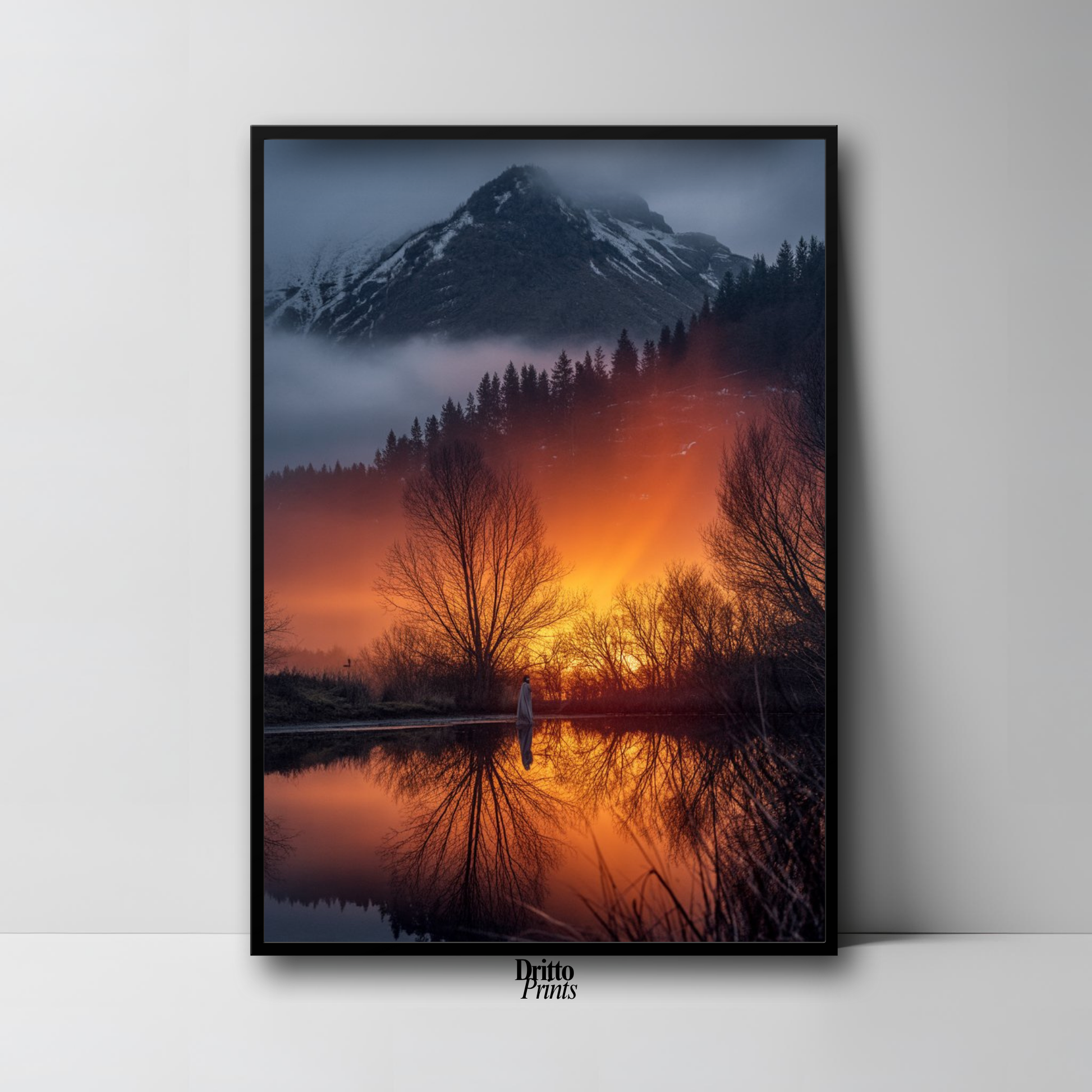 (FD29) When the Lake Remembered - Framed matte paper poster
