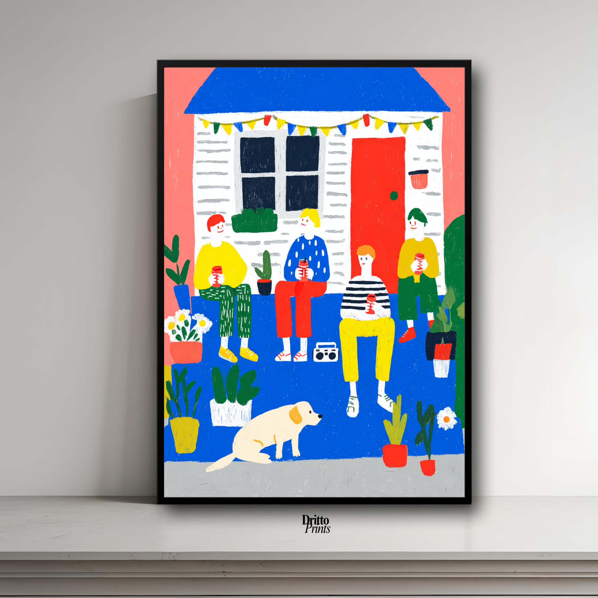 (FD47) Summer Evenings 1984 - Framed matte paper poster