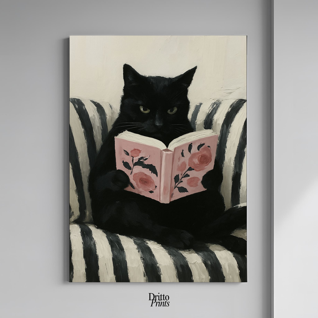 (PD4) The Cat Who Read in Stripes - Poster
