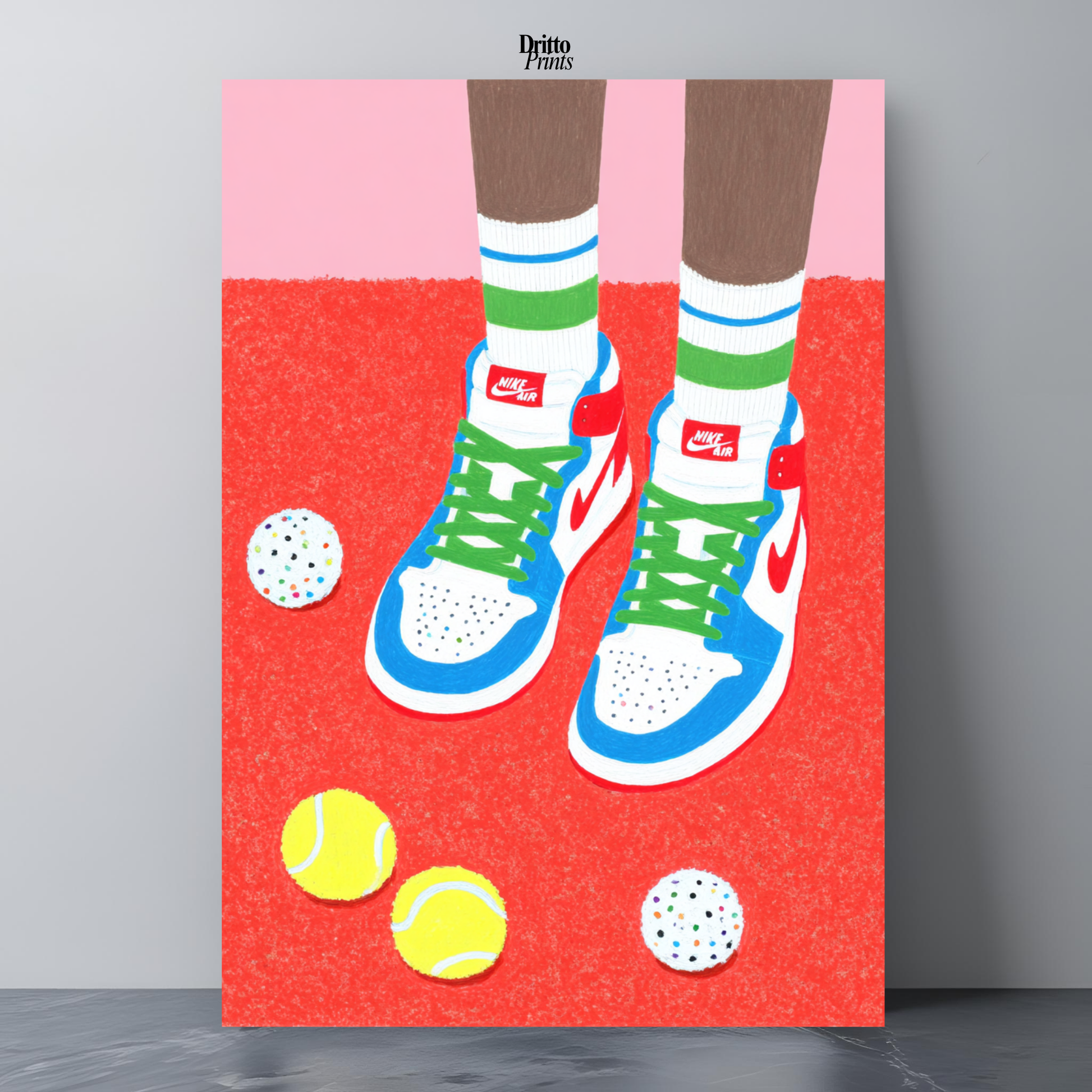 (PD31) Mocha Court Balls Poster