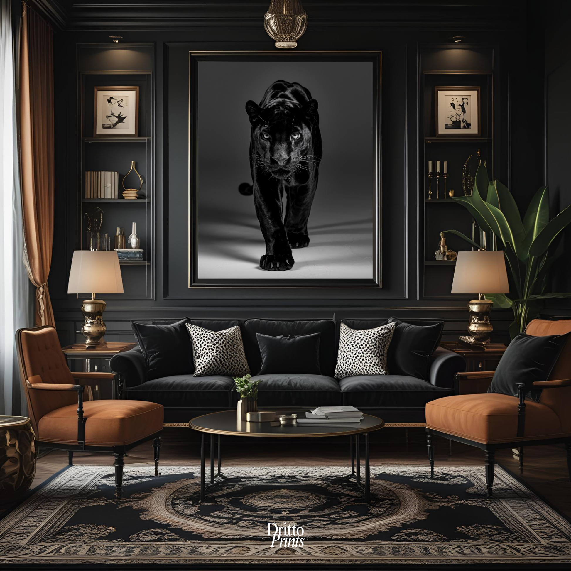 (FD7) Eyes of the Hunt - Framed matte paper poster
