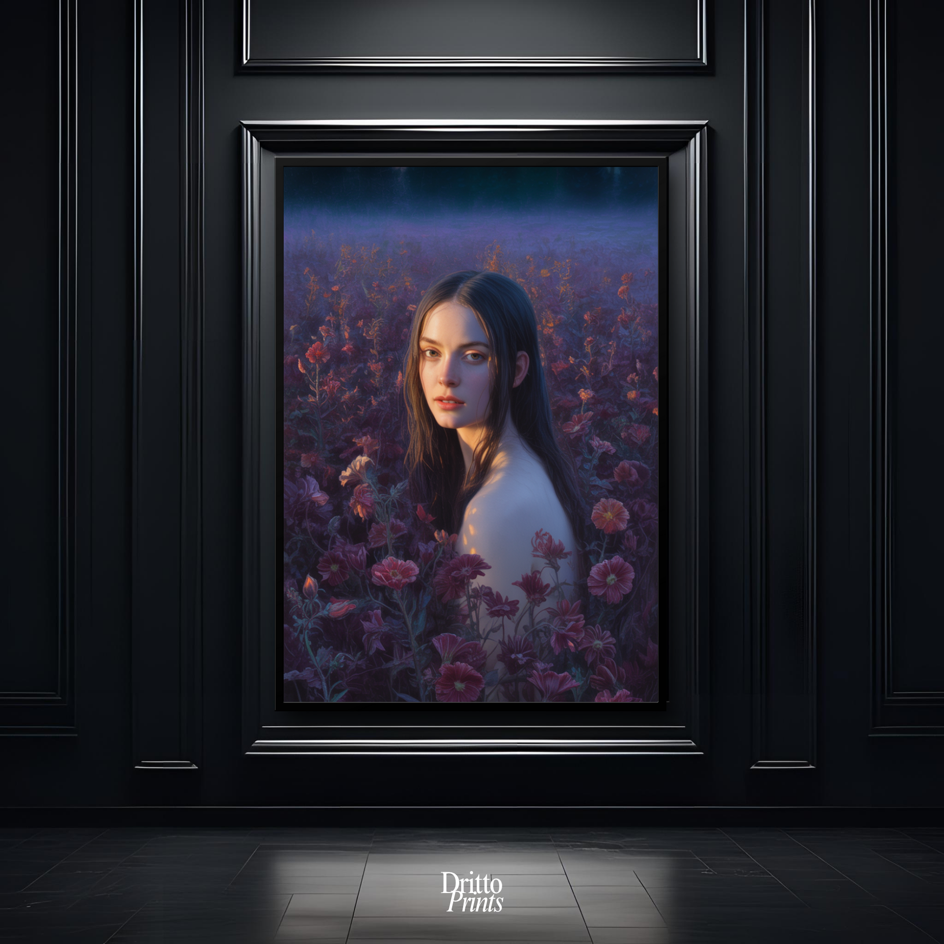 (FD21) Eclipsed in Bloom - Framed matte paper poster