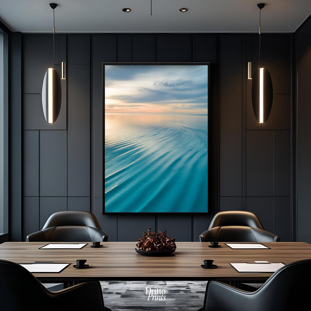 (FD16) Ocean in Pastel - Framed matte paper poster