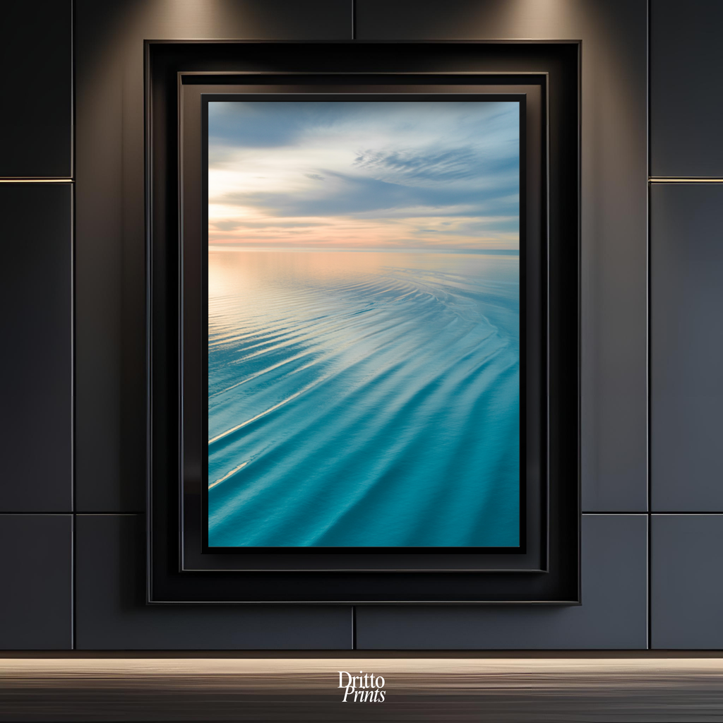 (FD16) Ocean in Pastel - Framed matte paper poster