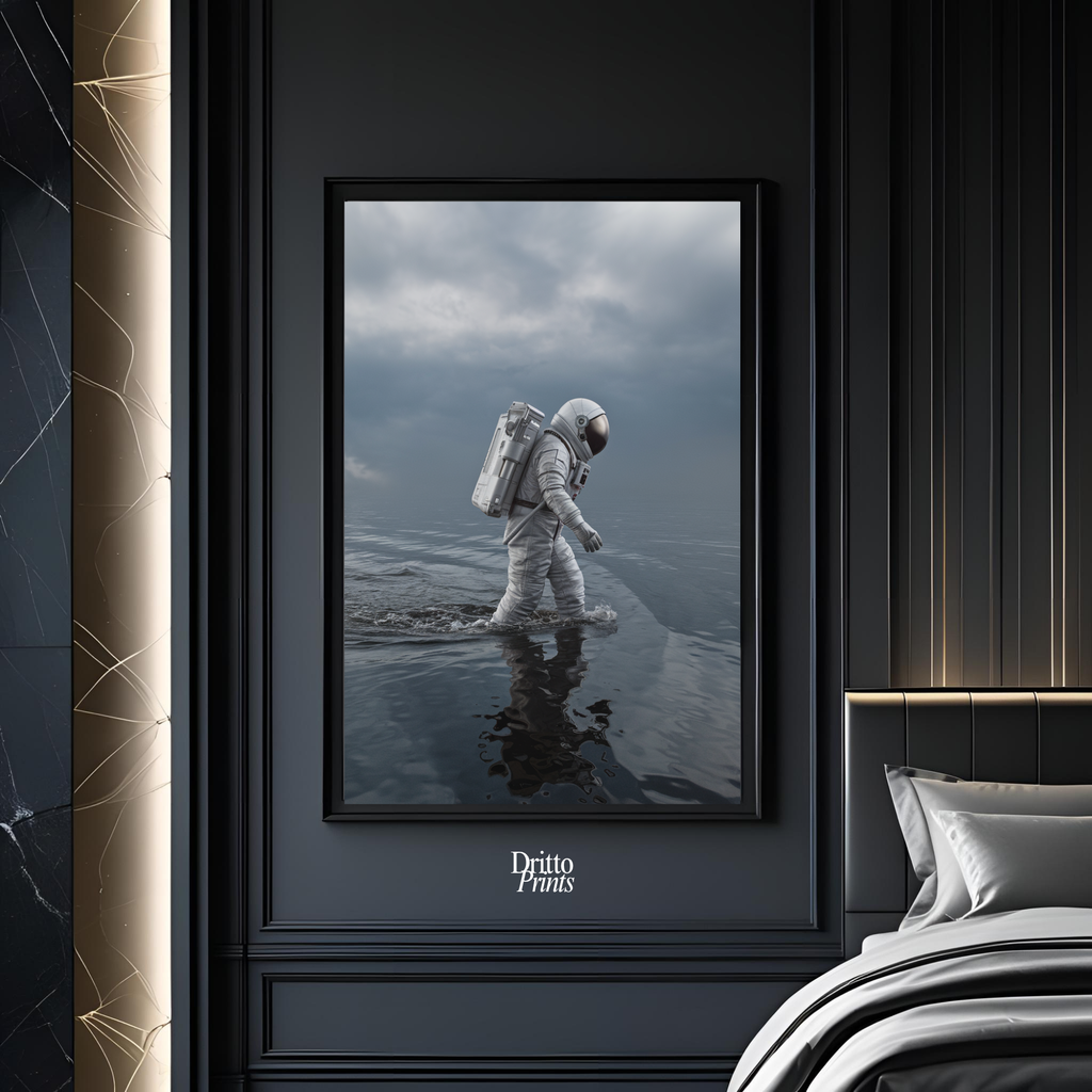 (FD25) Astronaut in Echo - Framed matte paper poster