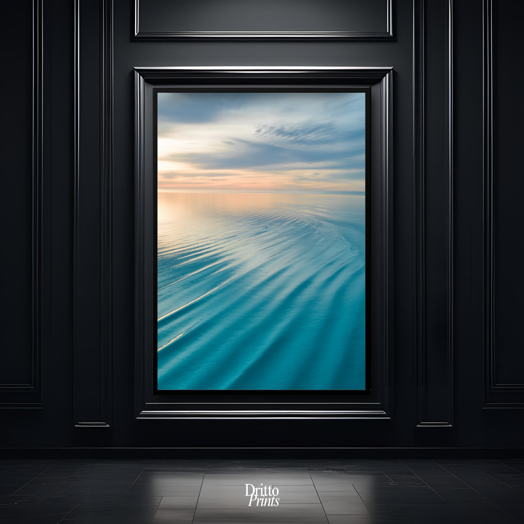 (FD16) Ocean in Pastel - Framed matte paper poster