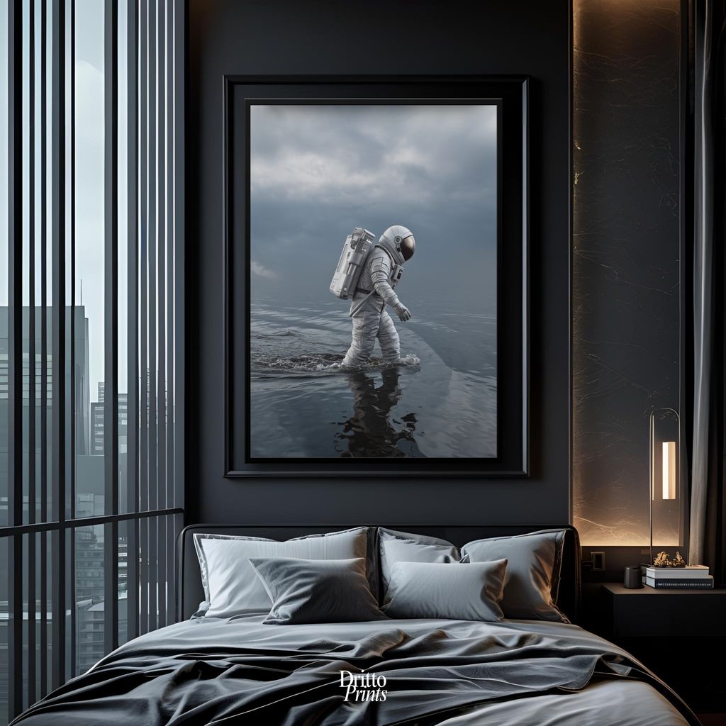 (FD25) Astronaut in Echo - Framed matte paper poster