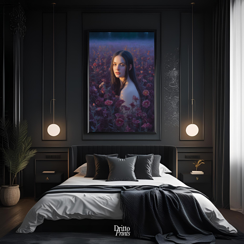 (FD21) Eclipsed in Bloom - Framed matte paper poster