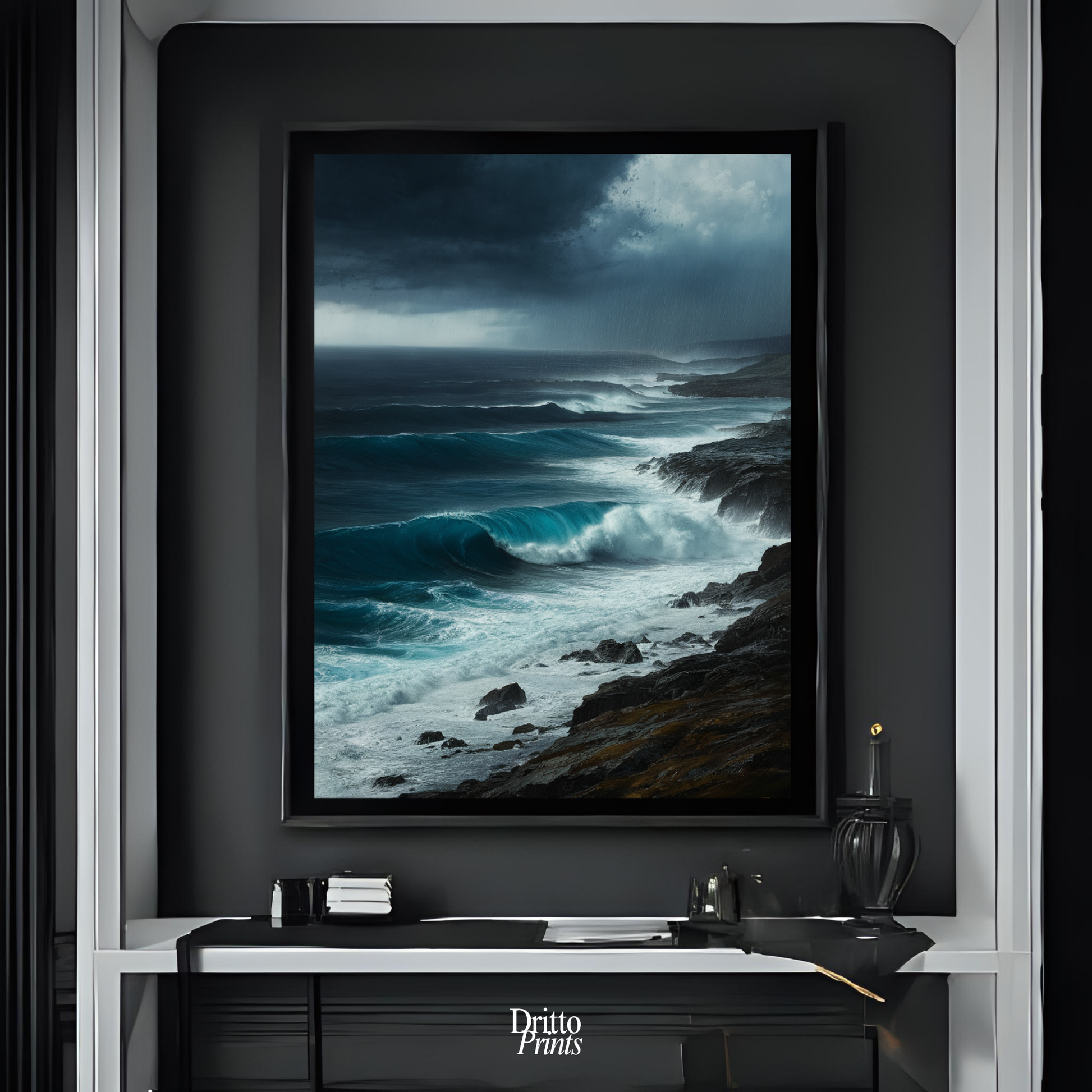 (FD17) Where the Rain Begins - Framed matte paper poster