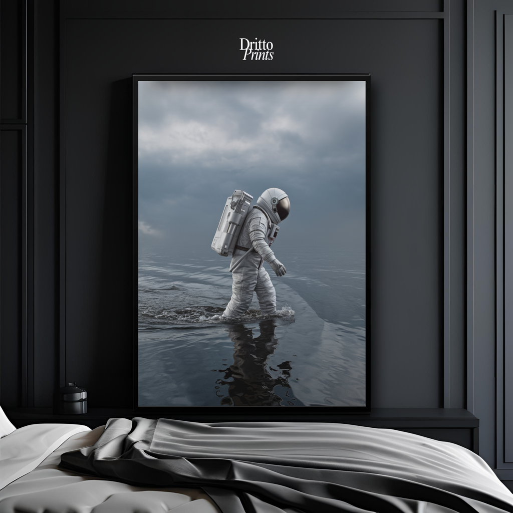 (FD25) Astronaut in Echo - Framed matte paper poster