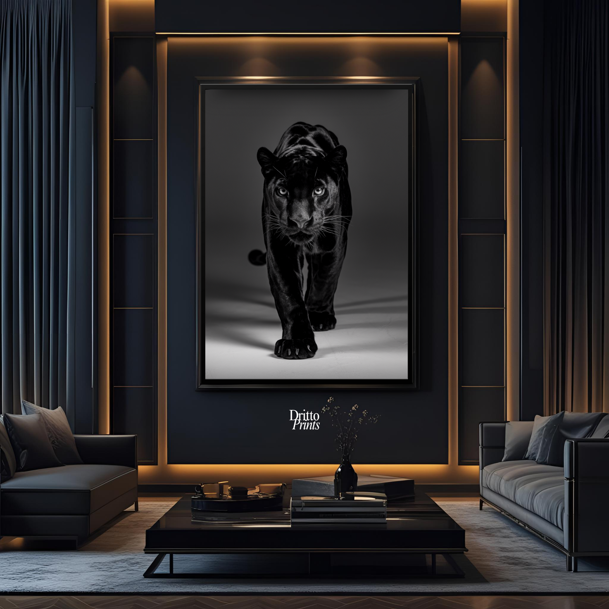 (FD7) Eyes of the Hunt - Framed matte paper poster