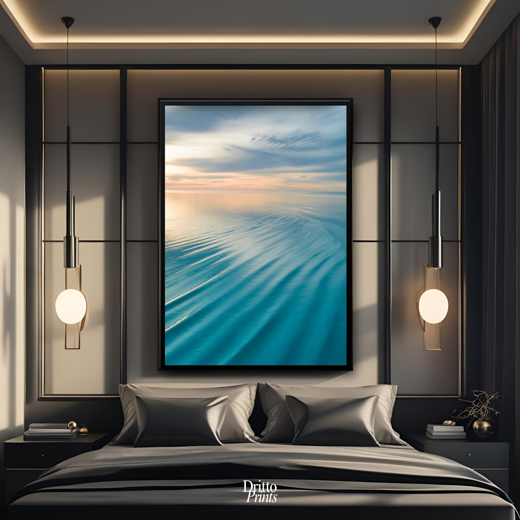 (FD16) Ocean in Pastel - Framed matte paper poster