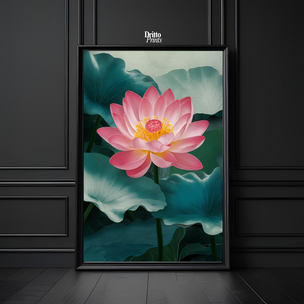 (FD30) Whispers of the Lotus - Framed matte paper poster