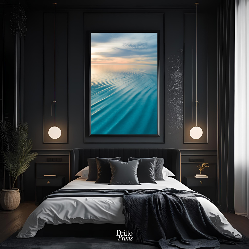 (FD16) Ocean in Pastel - Framed matte paper poster