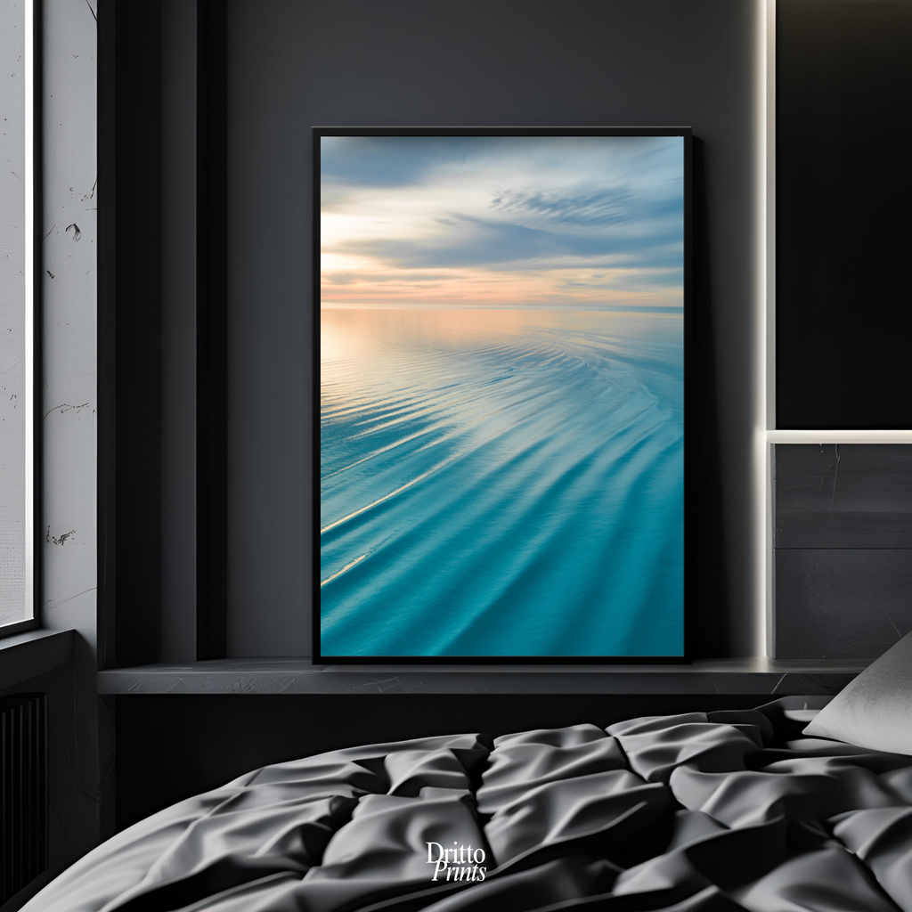(FD16) Ocean in Pastel - Framed matte paper poster