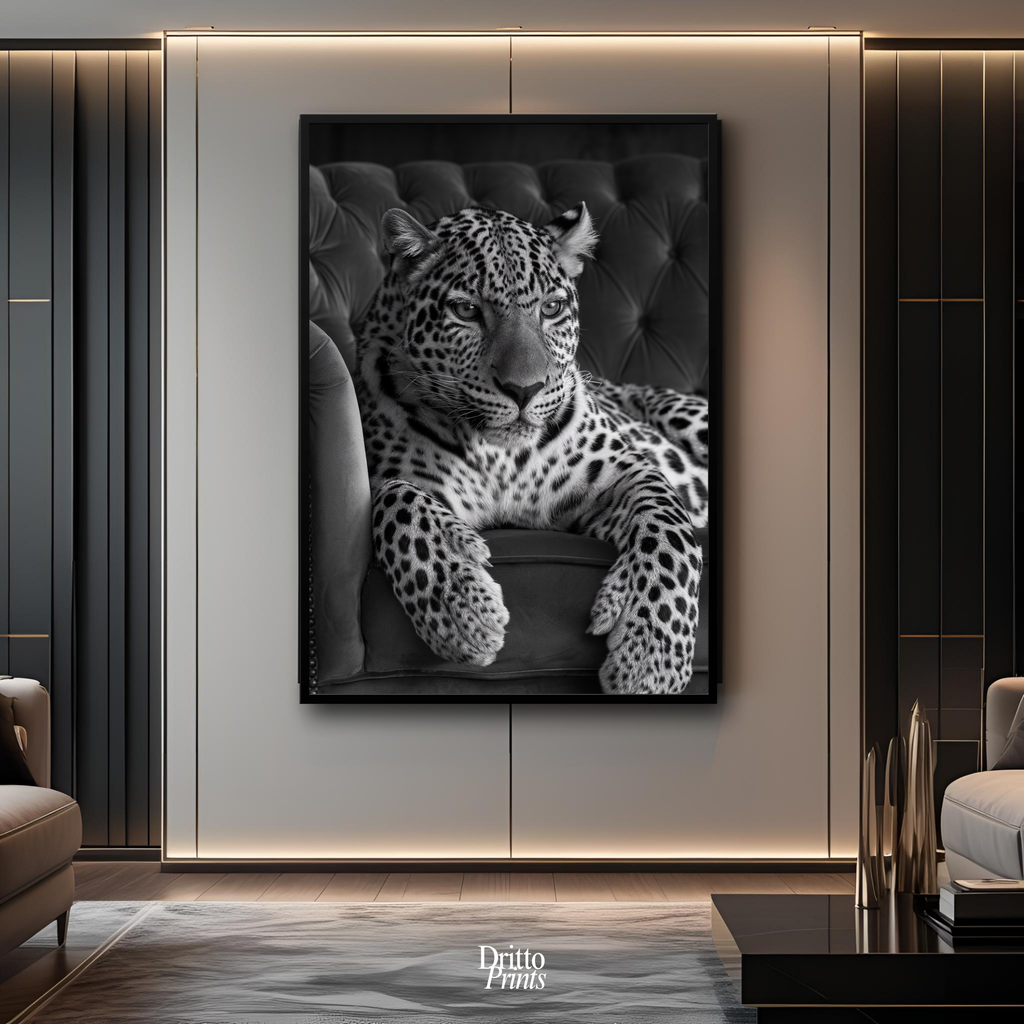 (FD8) The Silent Leopard - Framed matte paper poster