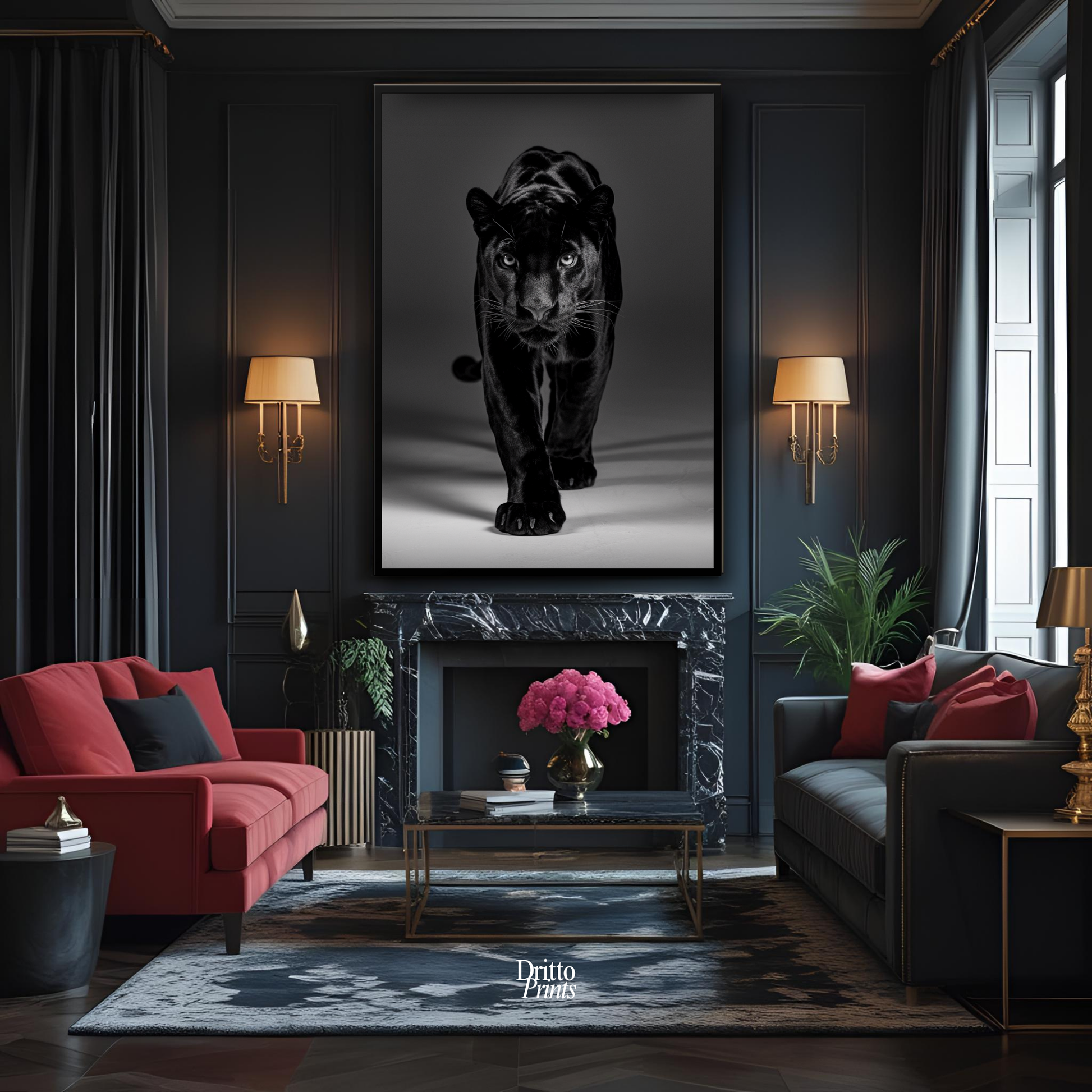 (FD7) Eyes of the Hunt - Framed matte paper poster