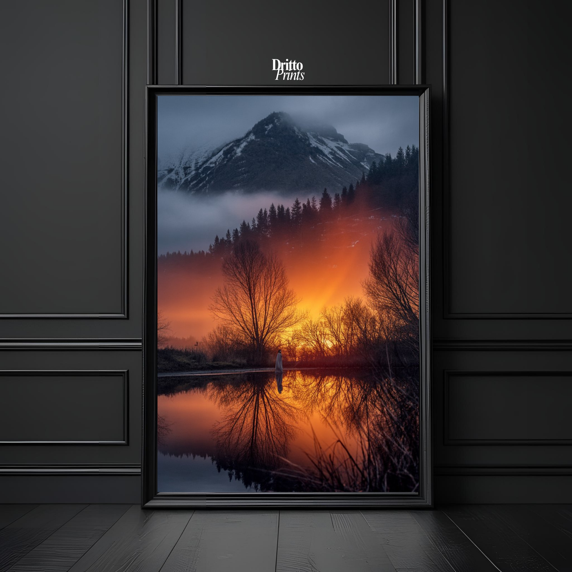 (FD29) When the Lake Remembered - Framed matte paper poster