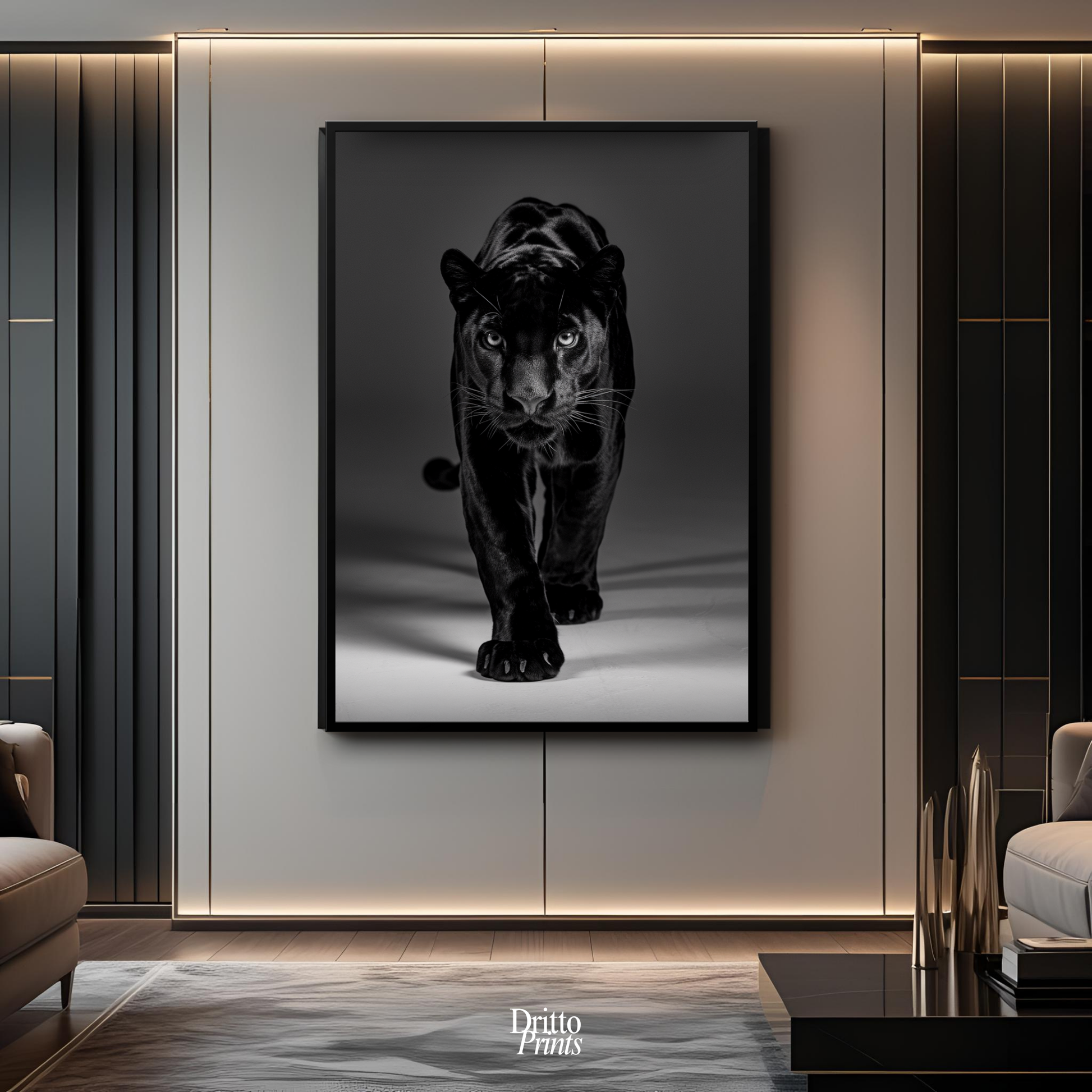 (FD7) Eyes of the Hunt - Framed matte paper poster