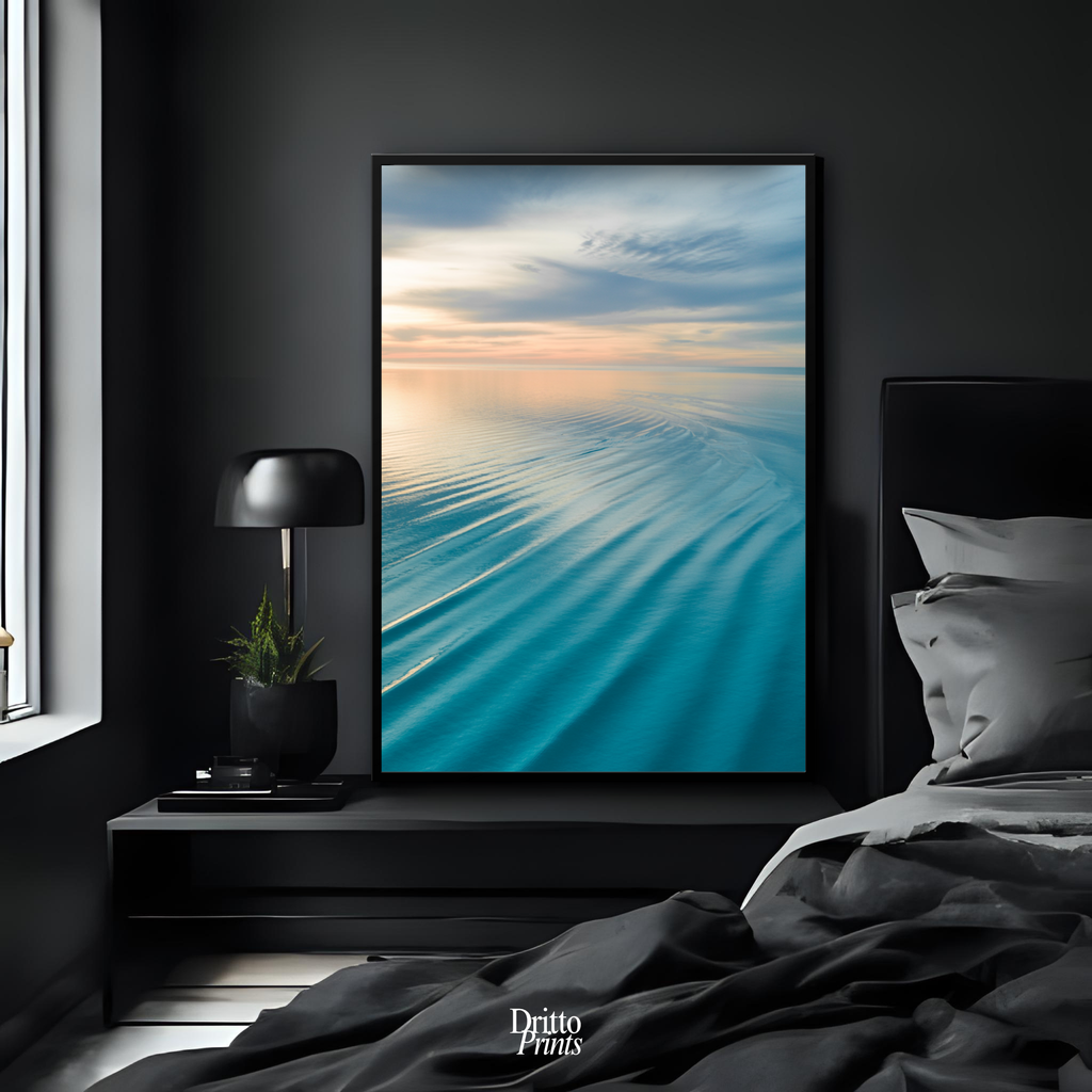 (FD16) Ocean in Pastel - Framed matte paper poster