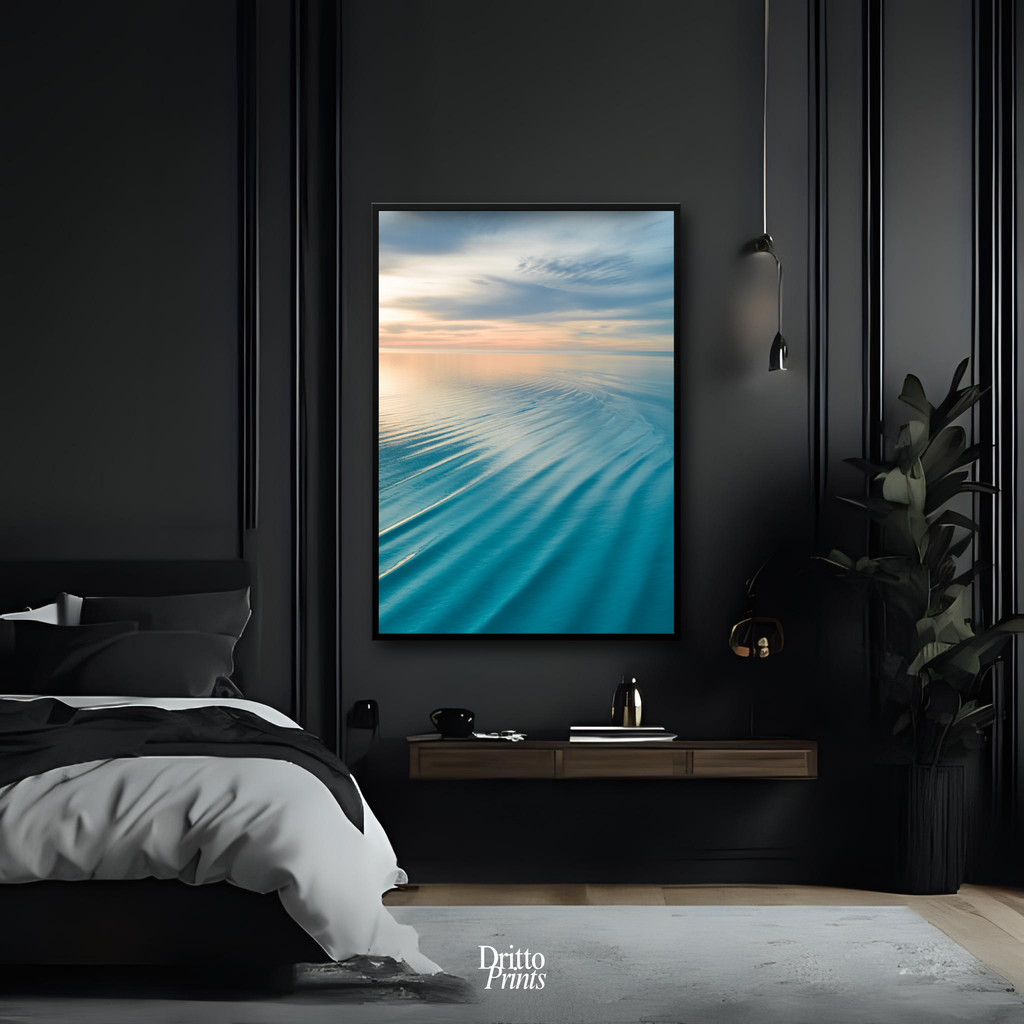 (FD16) Ocean in Pastel - Framed matte paper poster