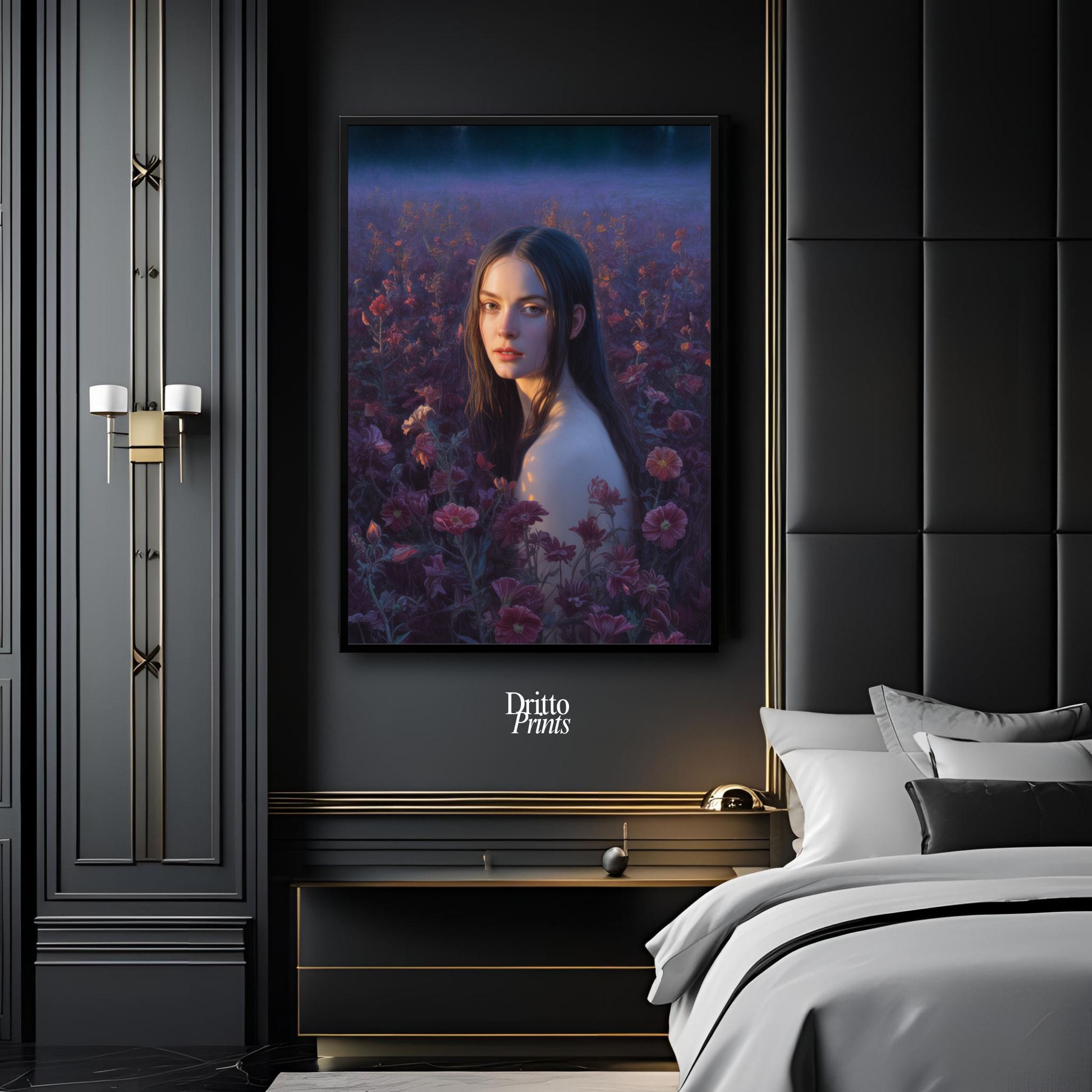 (FD21) Eclipsed in Bloom - Framed matte paper poster