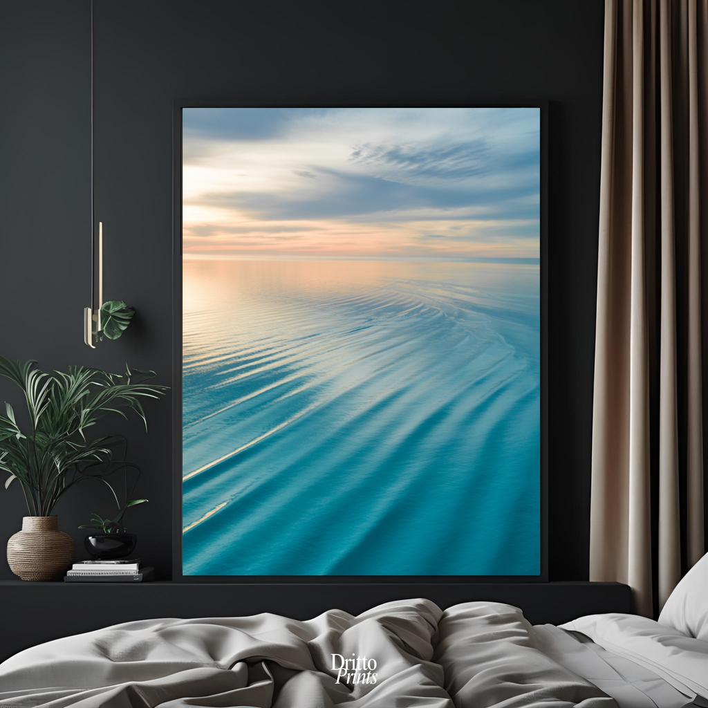 (FD16) Ocean in Pastel - Framed matte paper poster