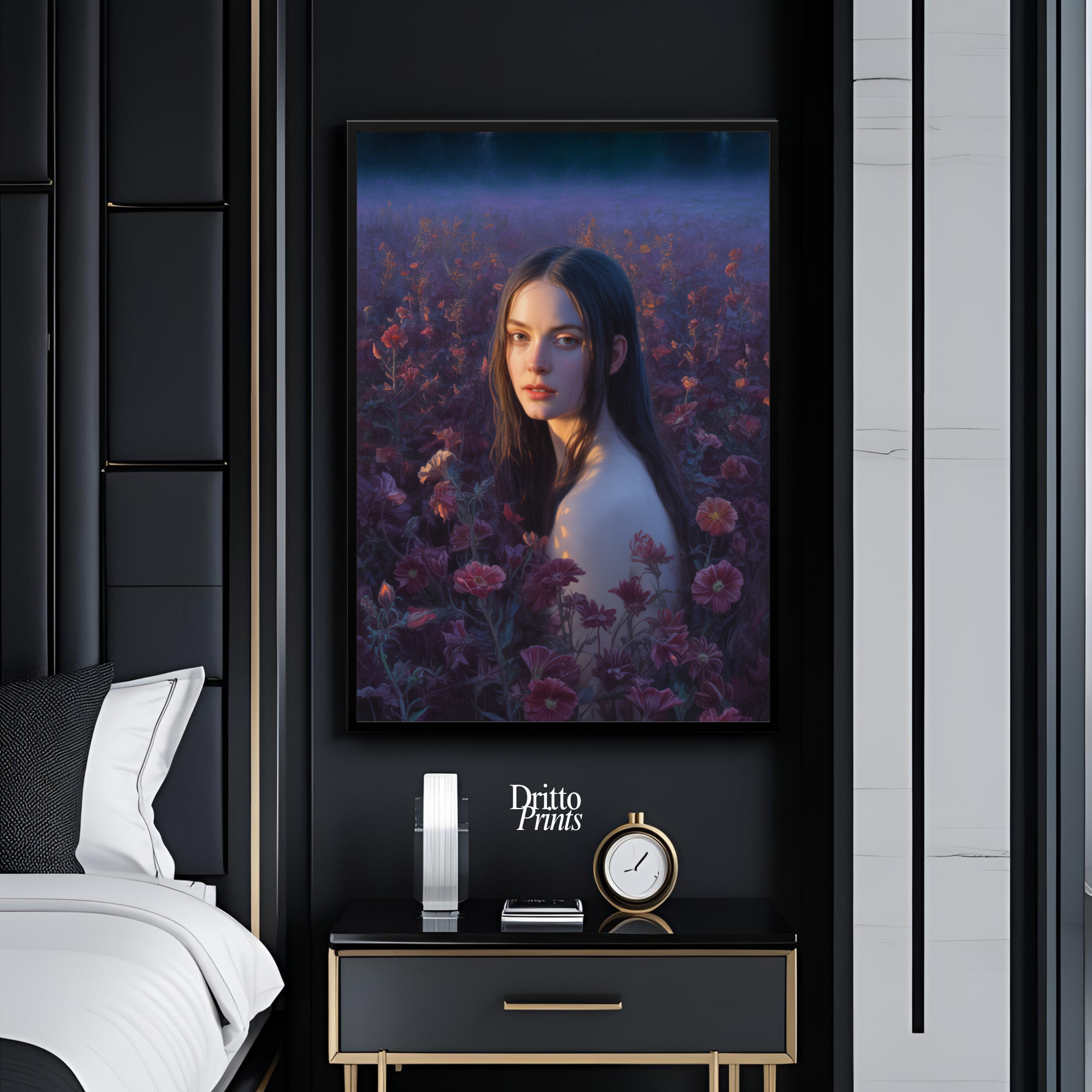 (FD21) Eclipsed in Bloom - Framed matte paper poster