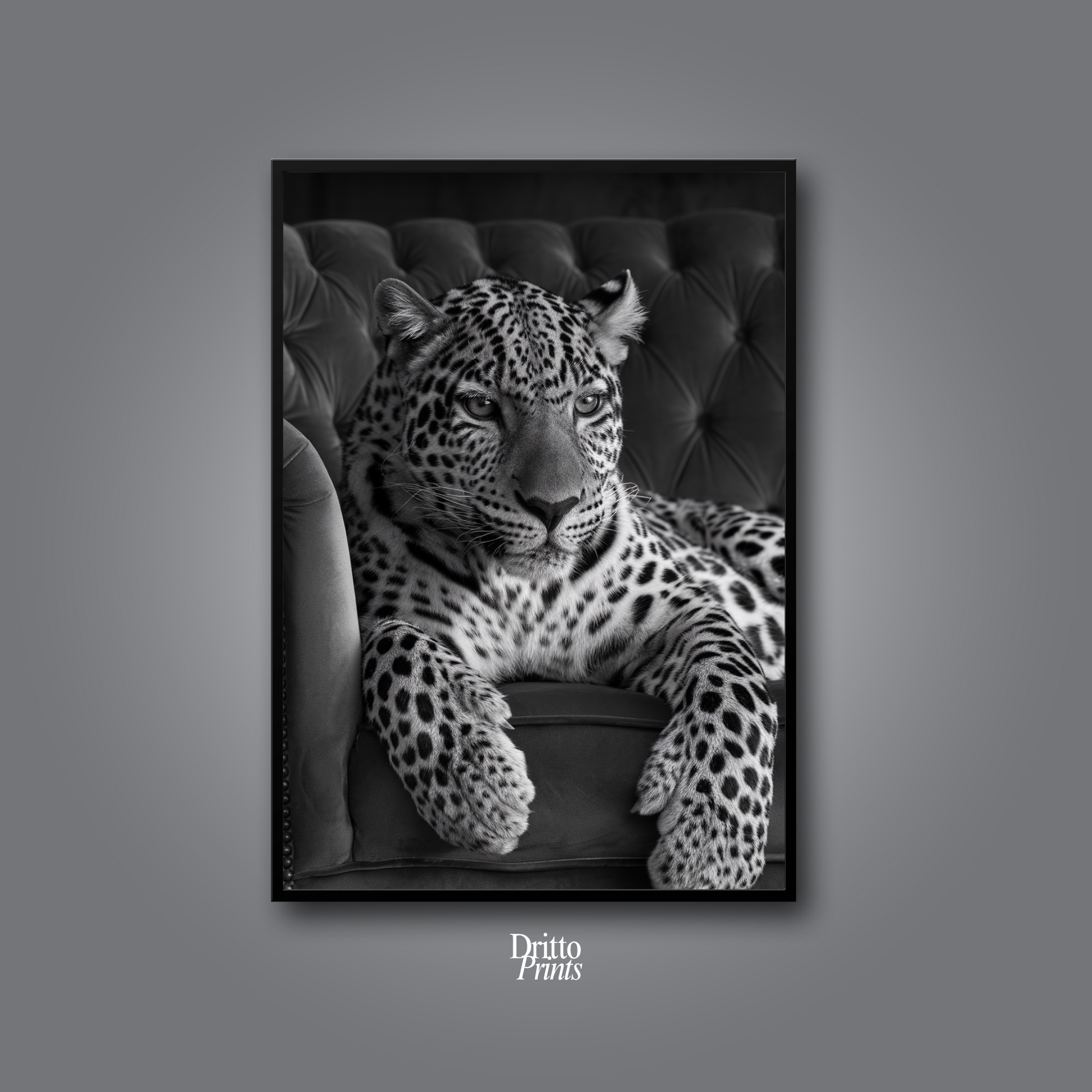 (FD8) The Silent Leopard - Framed matte paper poster