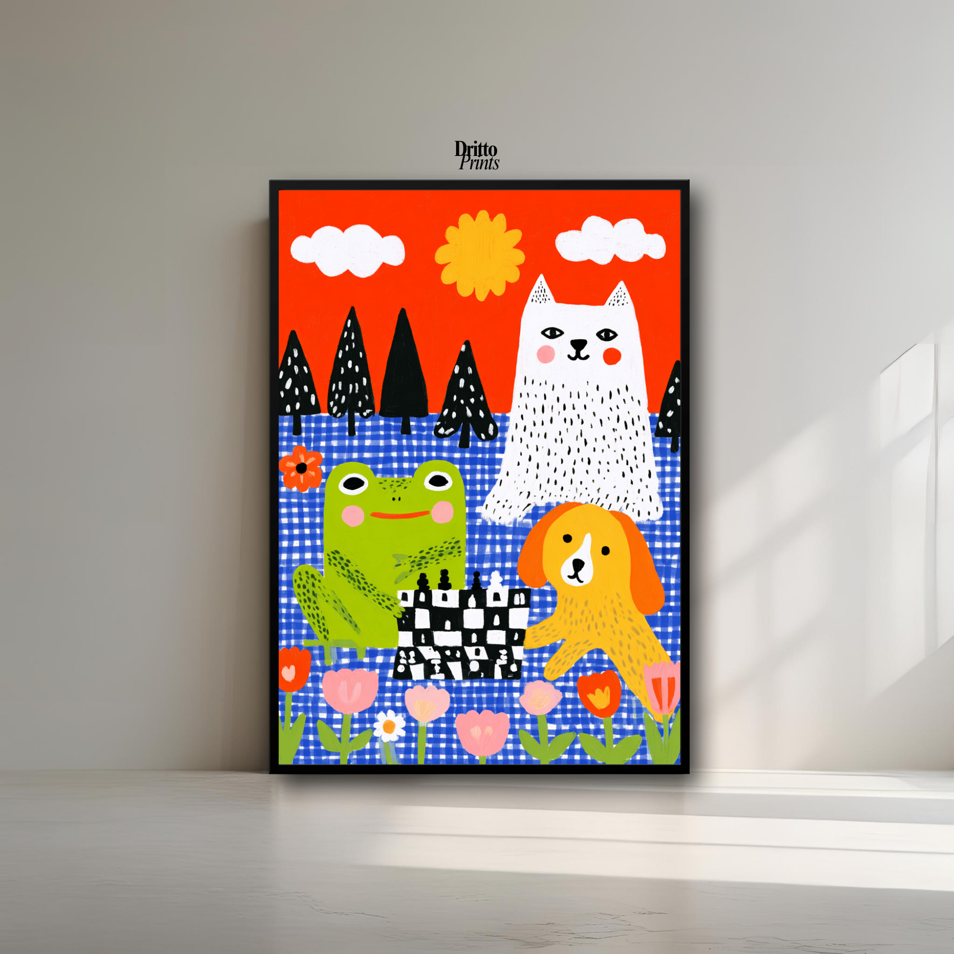 (FD49) The Game Night Trio – Framed matte paper poster