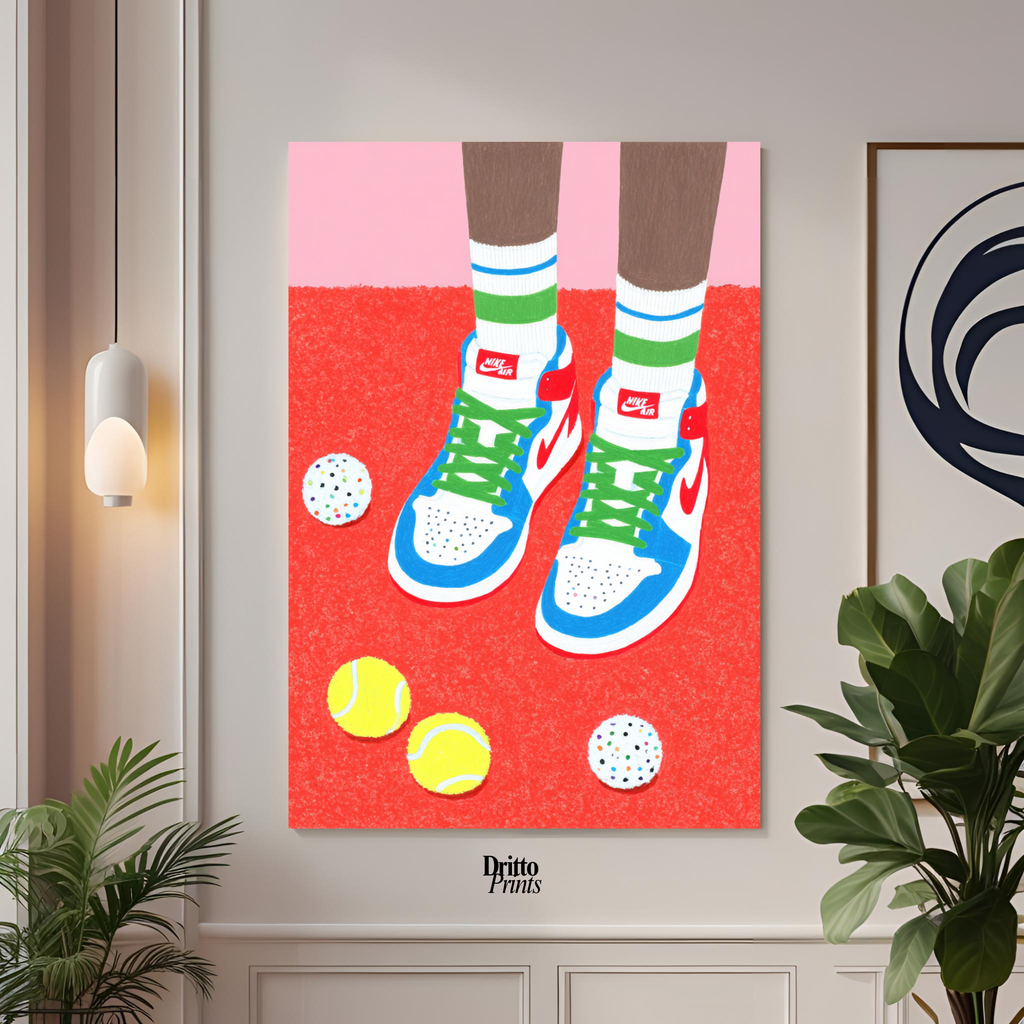 (PD31) Mocha Court Balls Poster
