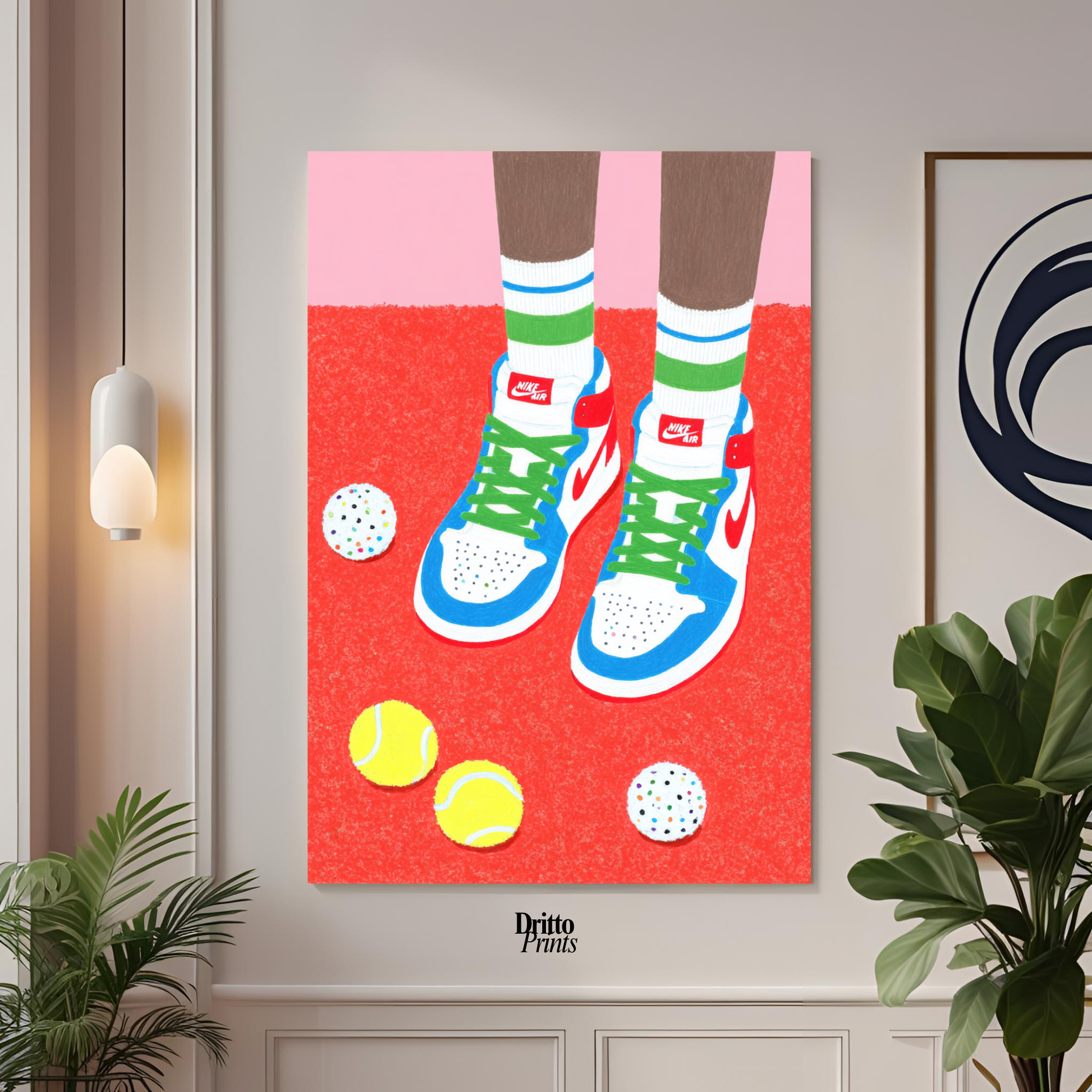 (PD31) Mocha Court Balls Poster