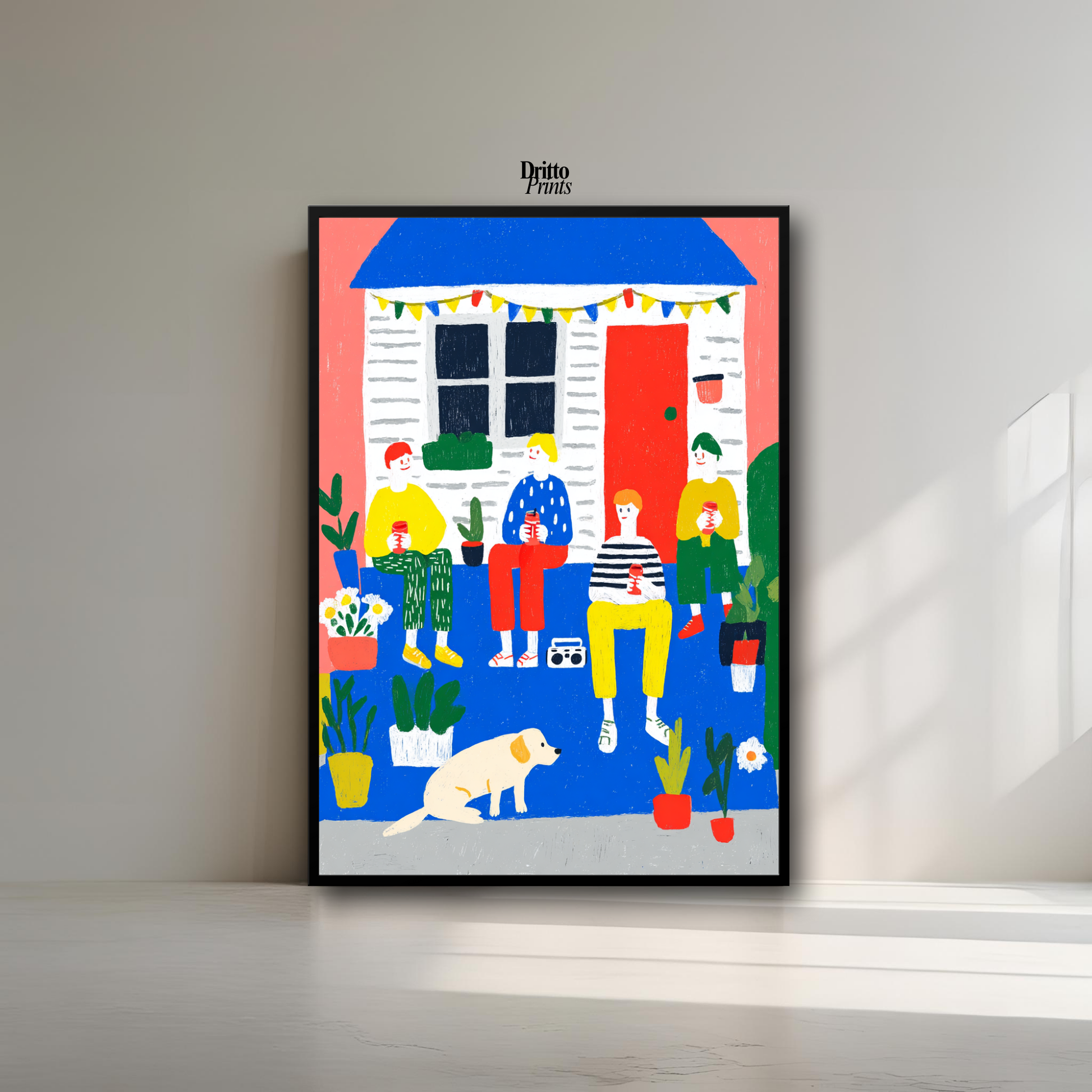 (FD47) Summer Evenings 1984 - Framed matte paper poster