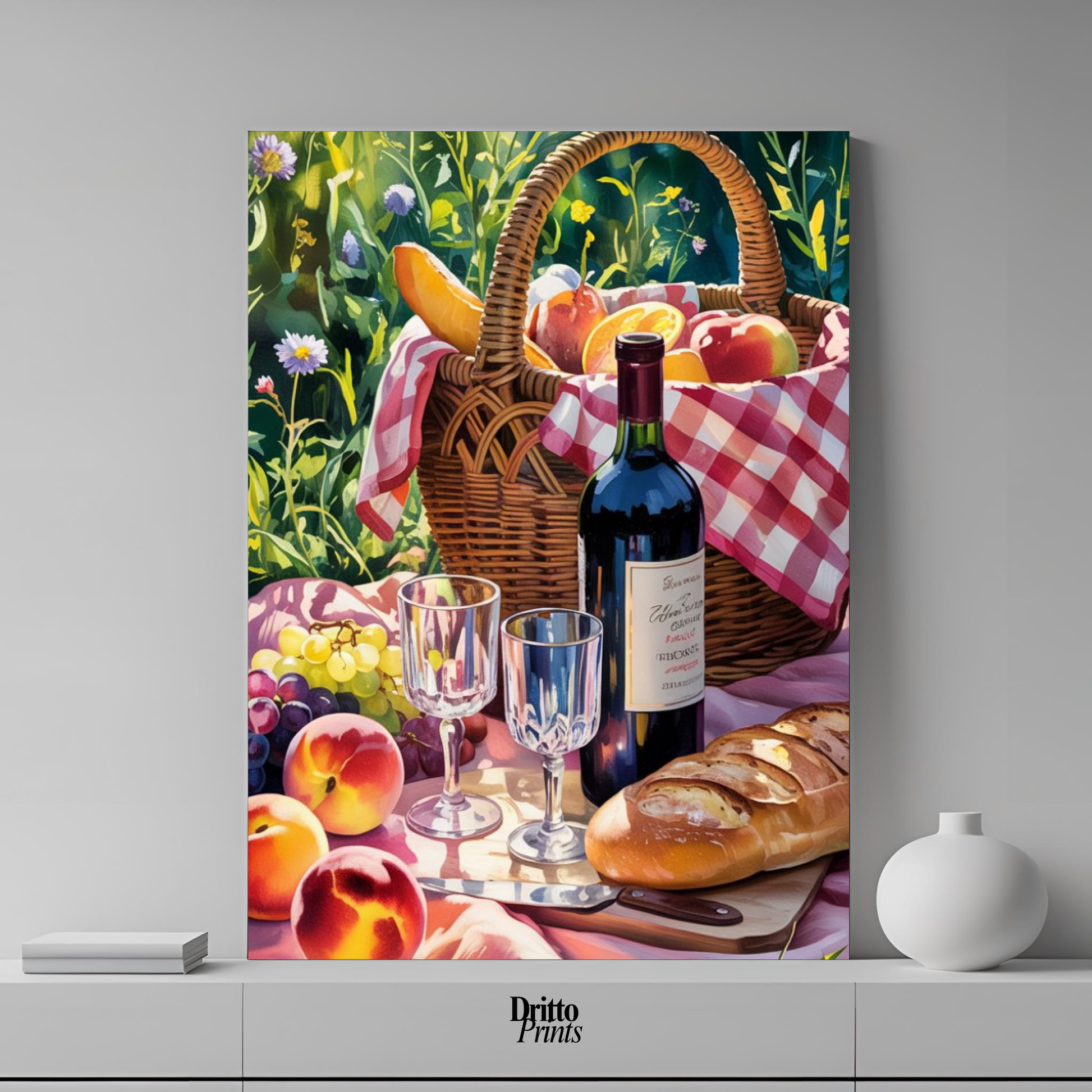(CD7) Summer Picnic Bliss - Canvas