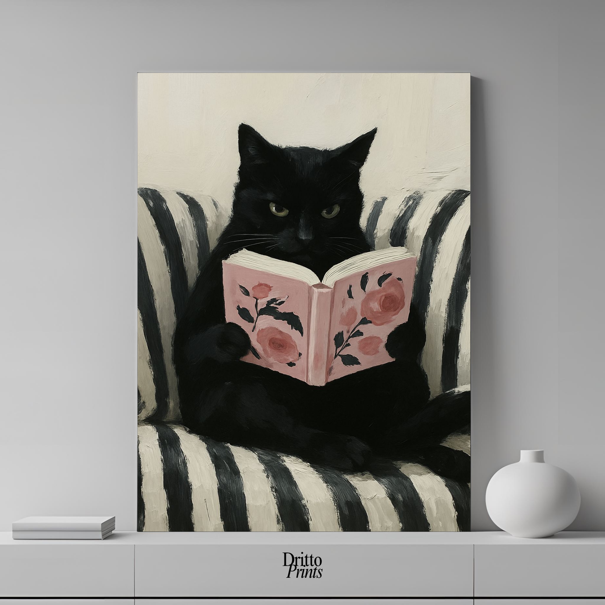 (PD4) The Cat Who Read in Stripes - Poster
