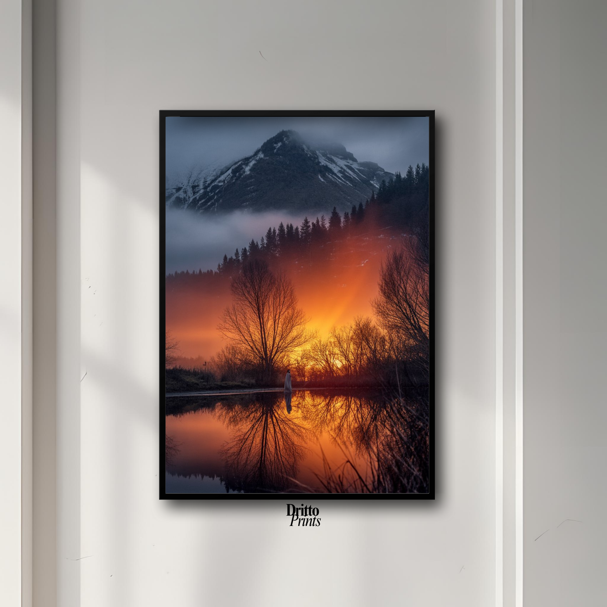 (FD29) When the Lake Remembered - Framed matte paper poster
