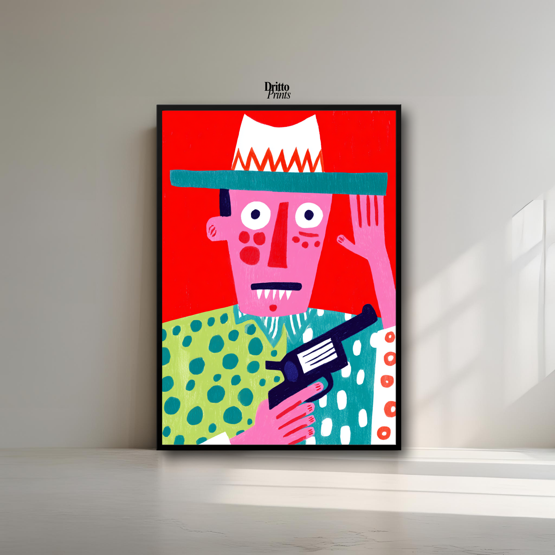 (FD43) Zombie Sheriff - Framed matte paper poster