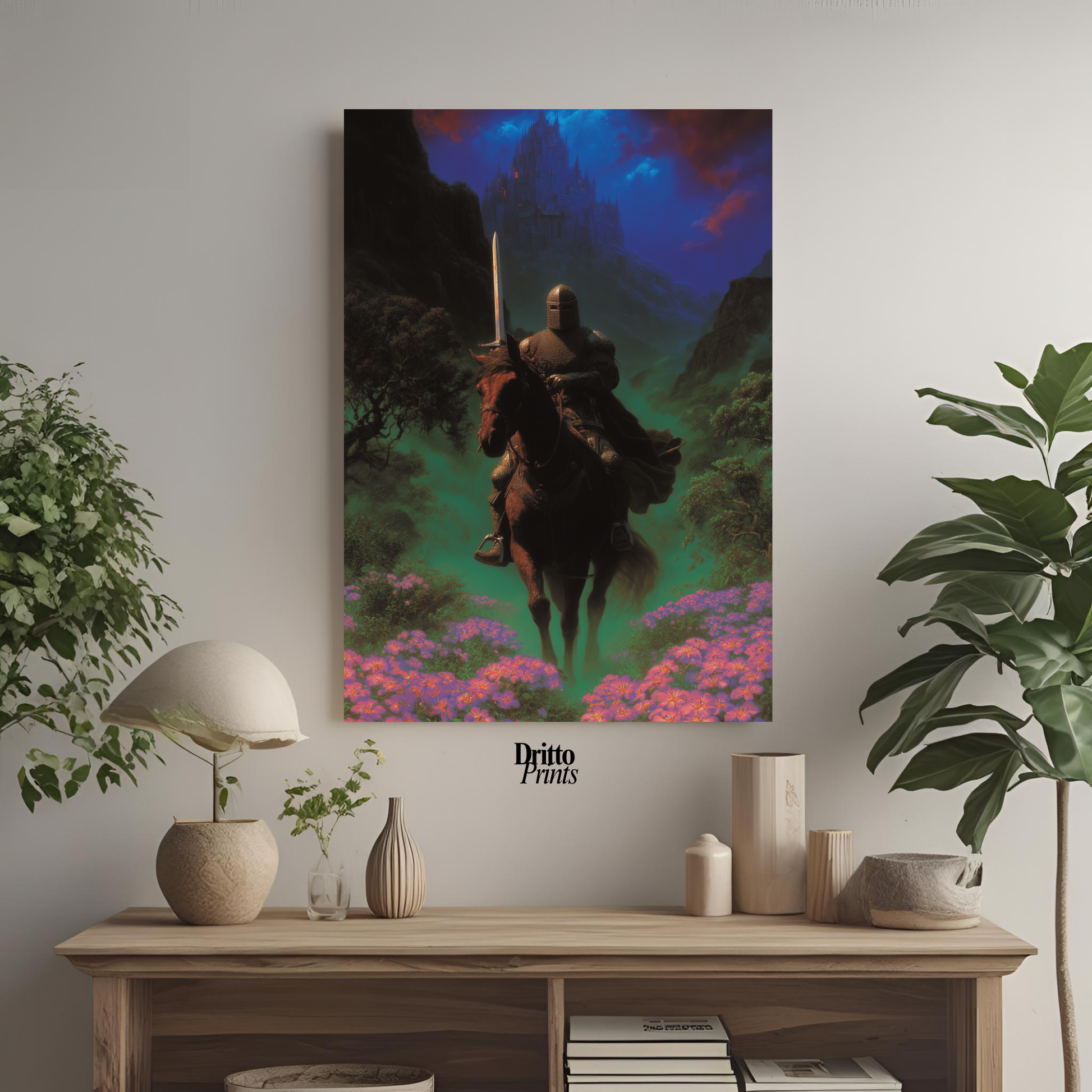 (PD24) Moonlit Bloom: The Knight Among Violets - Poster