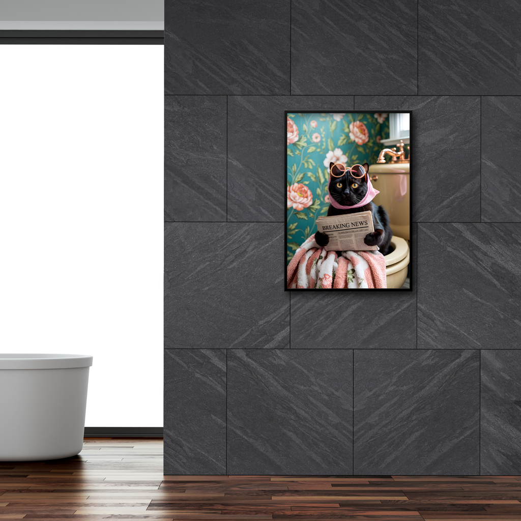 (FD1) - Meowgazine Moment – Framed Matte Paper Poster