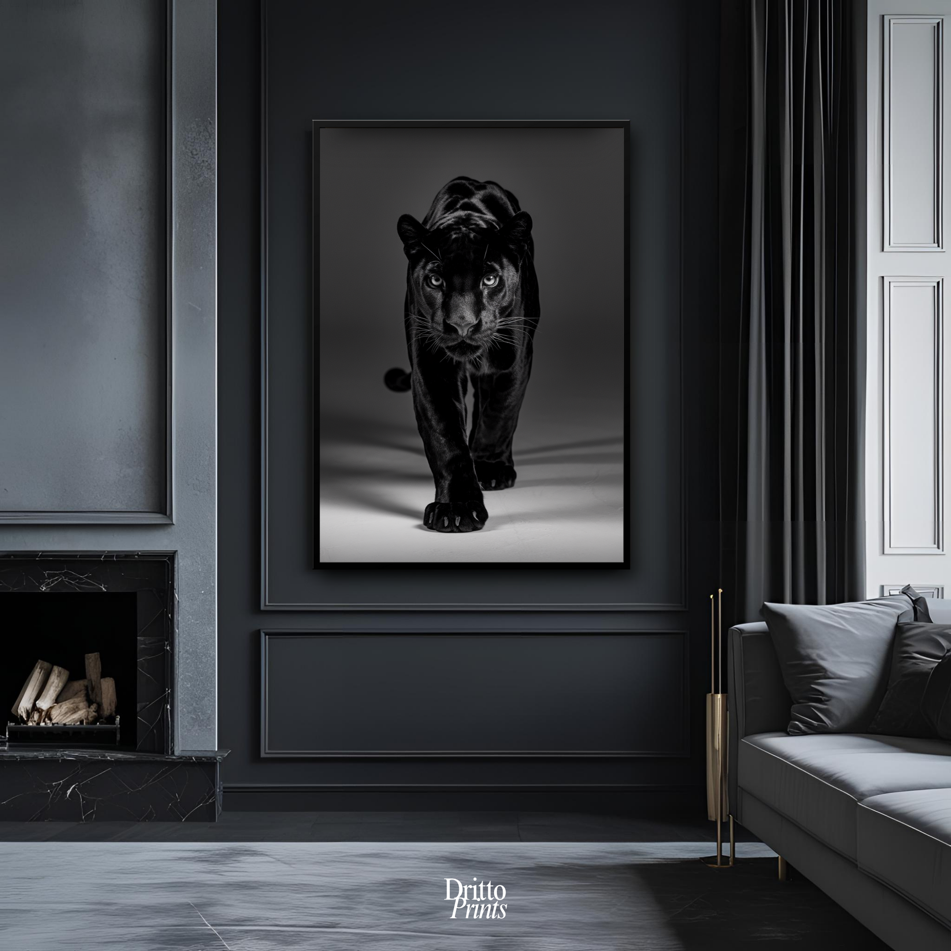 (FD7) Eyes of the Hunt - Framed matte paper poster
